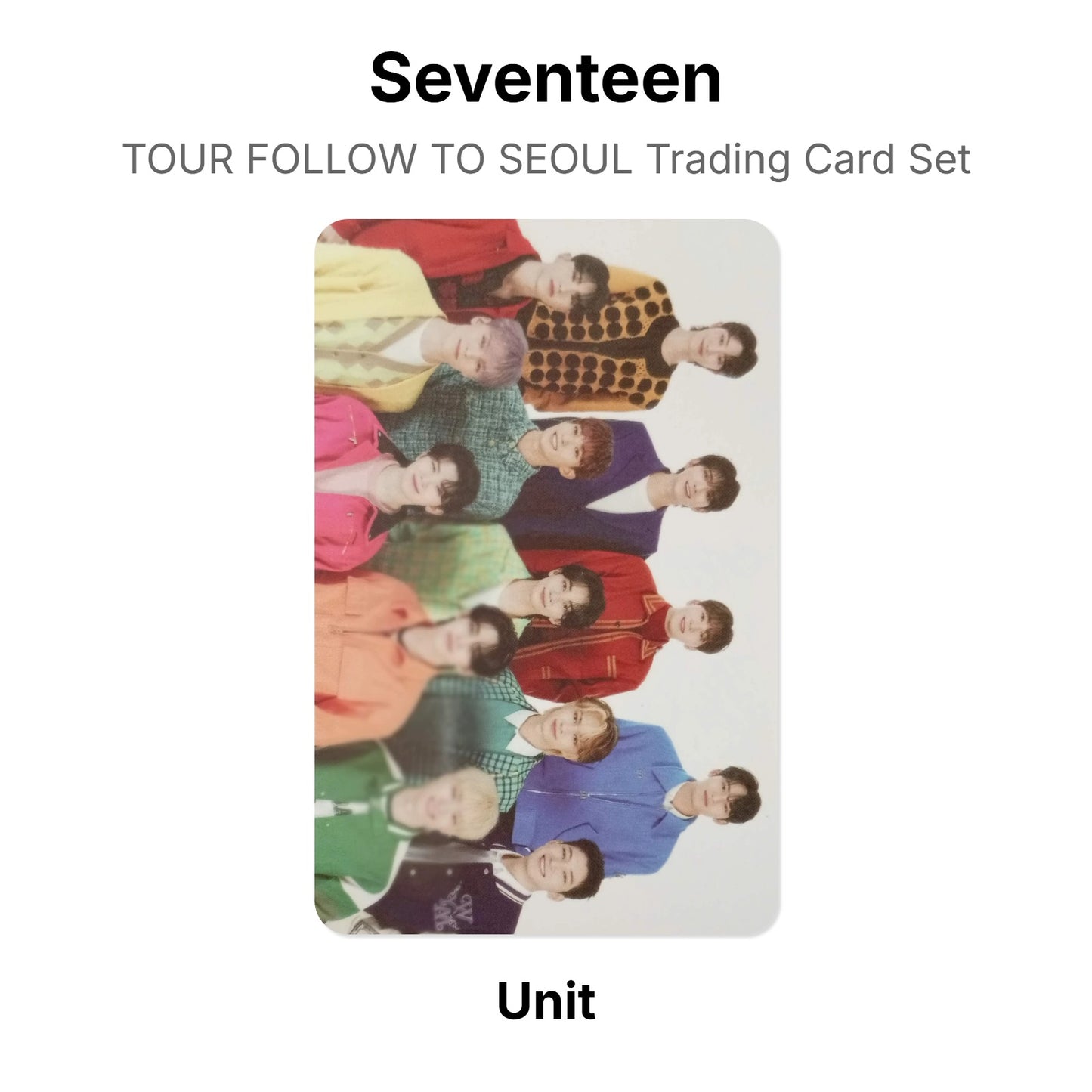 Seventeen TOUR FOLLOW TO SEOUL Trading Card Set photocard officielle