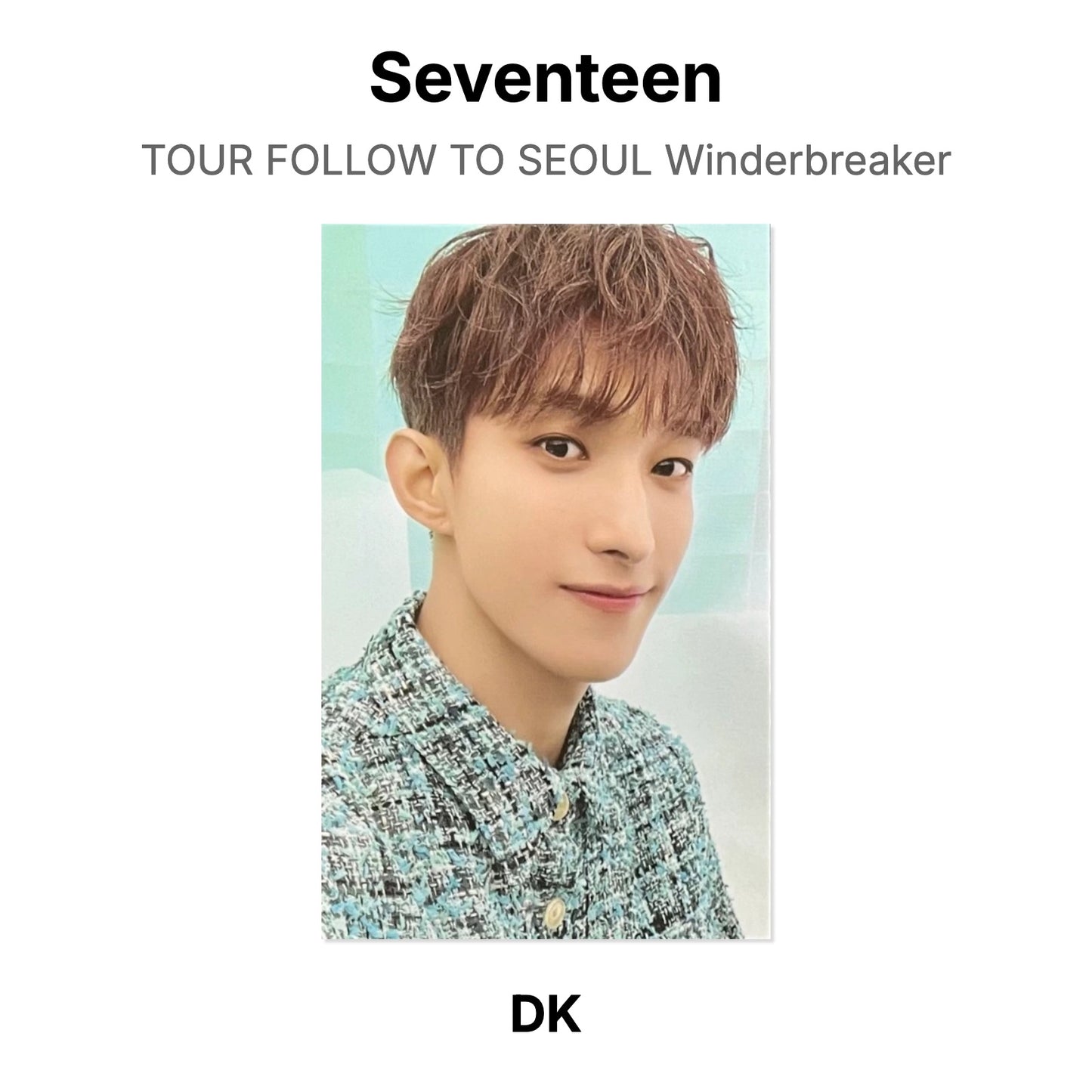 Seventeen TOUR FOLLOW TO SEOUL Winderbreaker photocard oficial