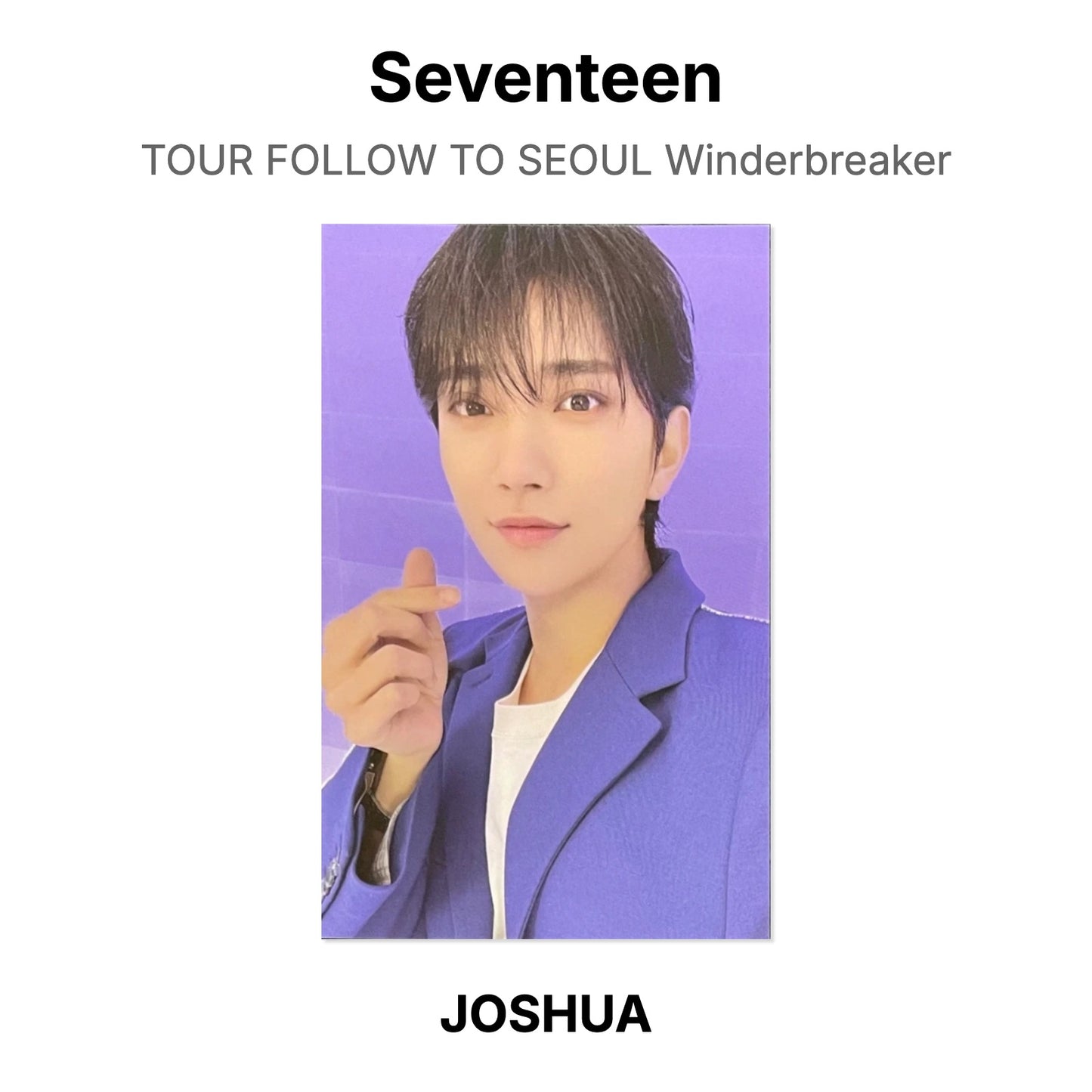 Seventeen TOUR FOLLOW TO SEOUL Winderbreaker photocard oficial