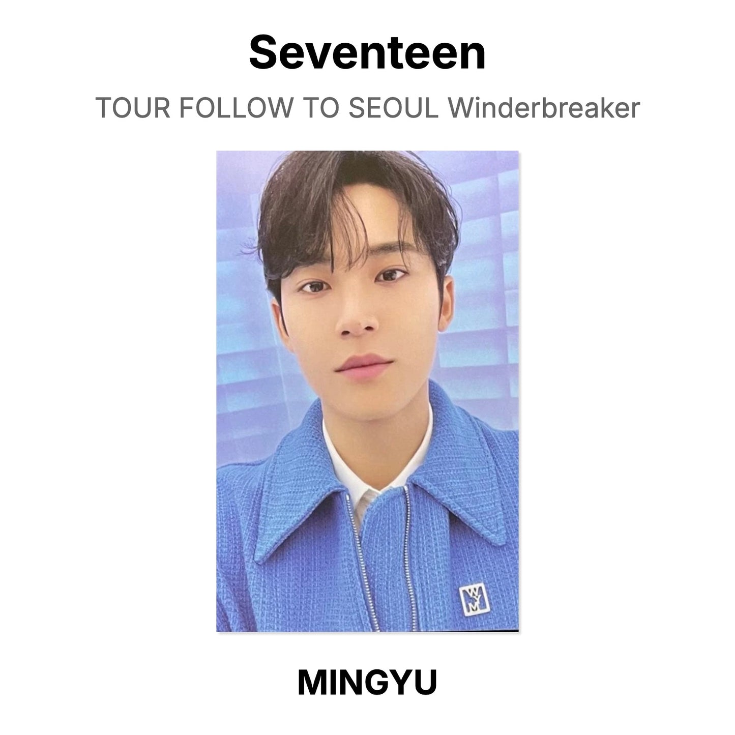 Seventeen TOUR FOLLOW TO SEOUL Winderbreaker photocard oficial