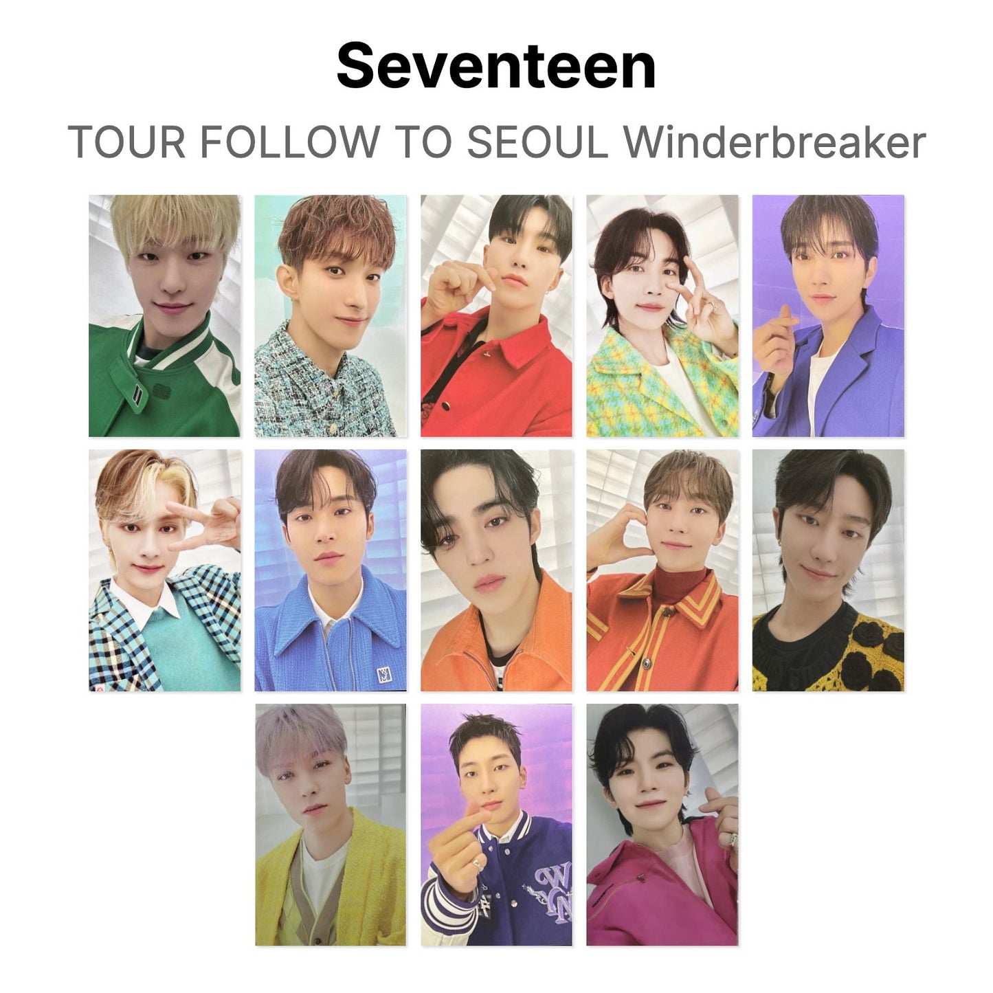 Seventeen TOUR FOLLOW TO SEOUL Winderbreaker photocard oficial