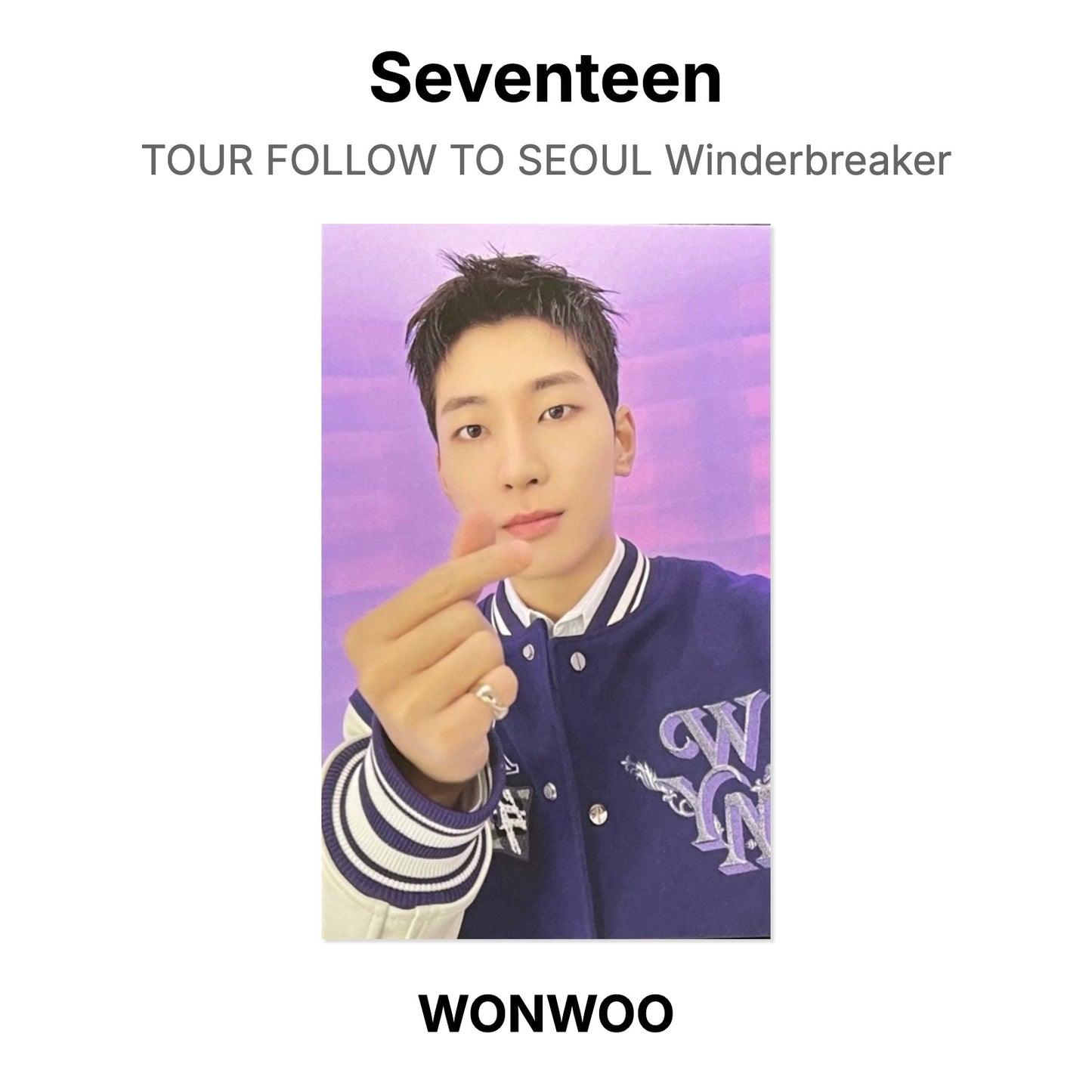 Seventeen TOUR FOLLOW TO SEOUL Winderbreaker photocard oficial