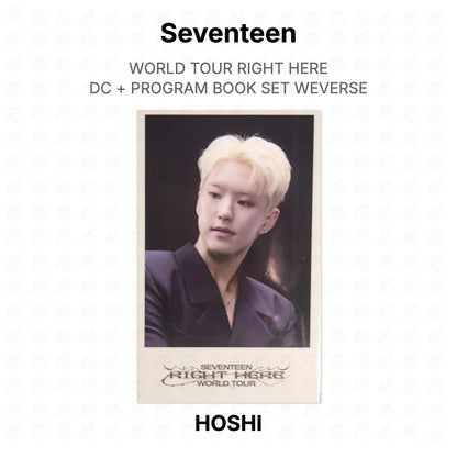 Seventeen WORLD TOUR RIGHT HERE DC + PROGRAM BOOK SET WEVERSE Official Photocard