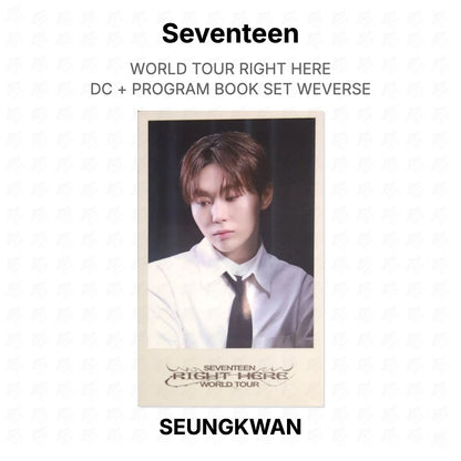 Seventeen WORLD TOUR RIGHT HERE DC + PROGRAM BOOK SET WEVERSE Official Photocard