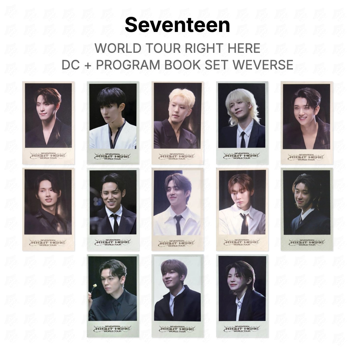 Seventeen WORLD TOUR RIGHT HERE DC + PROGRAM BOOK SET WEVERSE Official Photocard