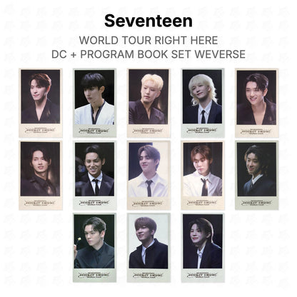 Seventeen WORLD TOUR RIGHT HERE DC + PROGRAM BOOK SET WEVERSE Official Photocard