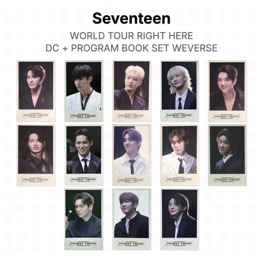Seventeen WORLD TOUR RIGHT HERE DC + PROGRAM BOOK SET WEVERSE Official Photocard