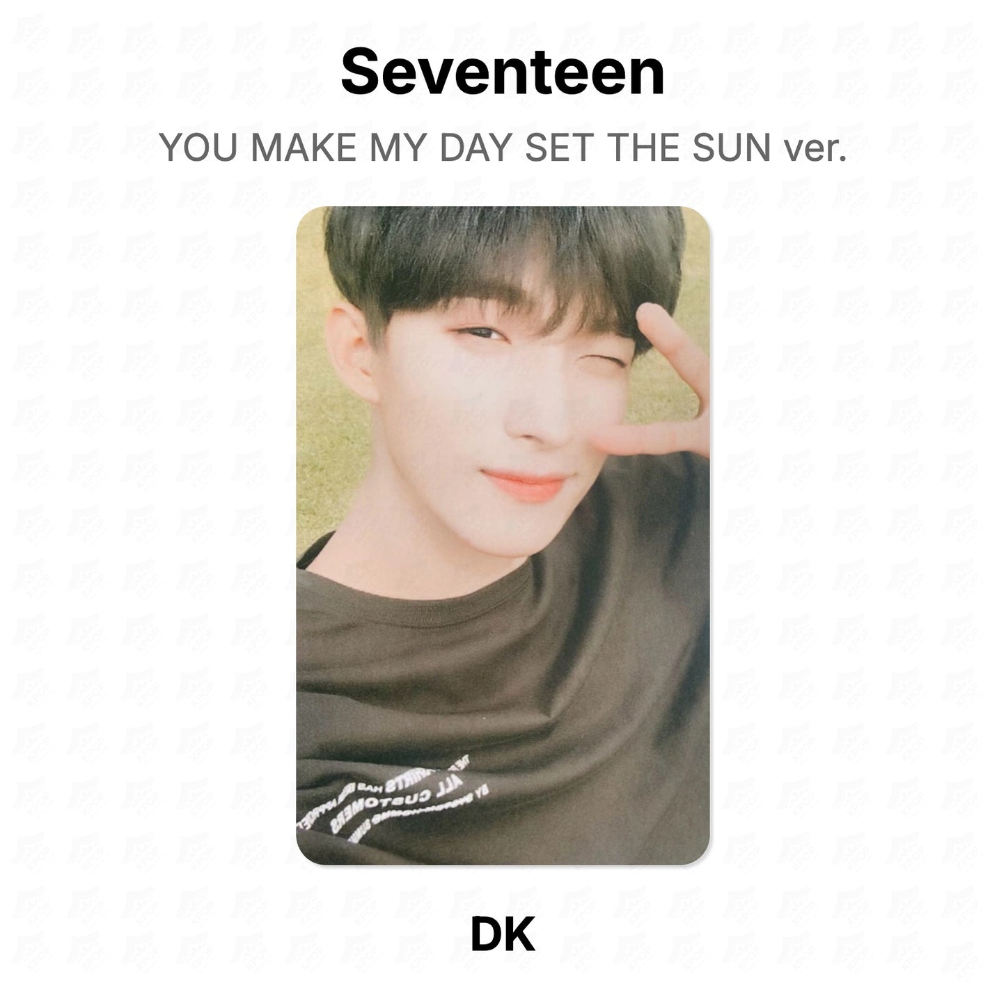 Seventeen YOU MAKE MY DAY SET THE SUN ver. photocard oficial