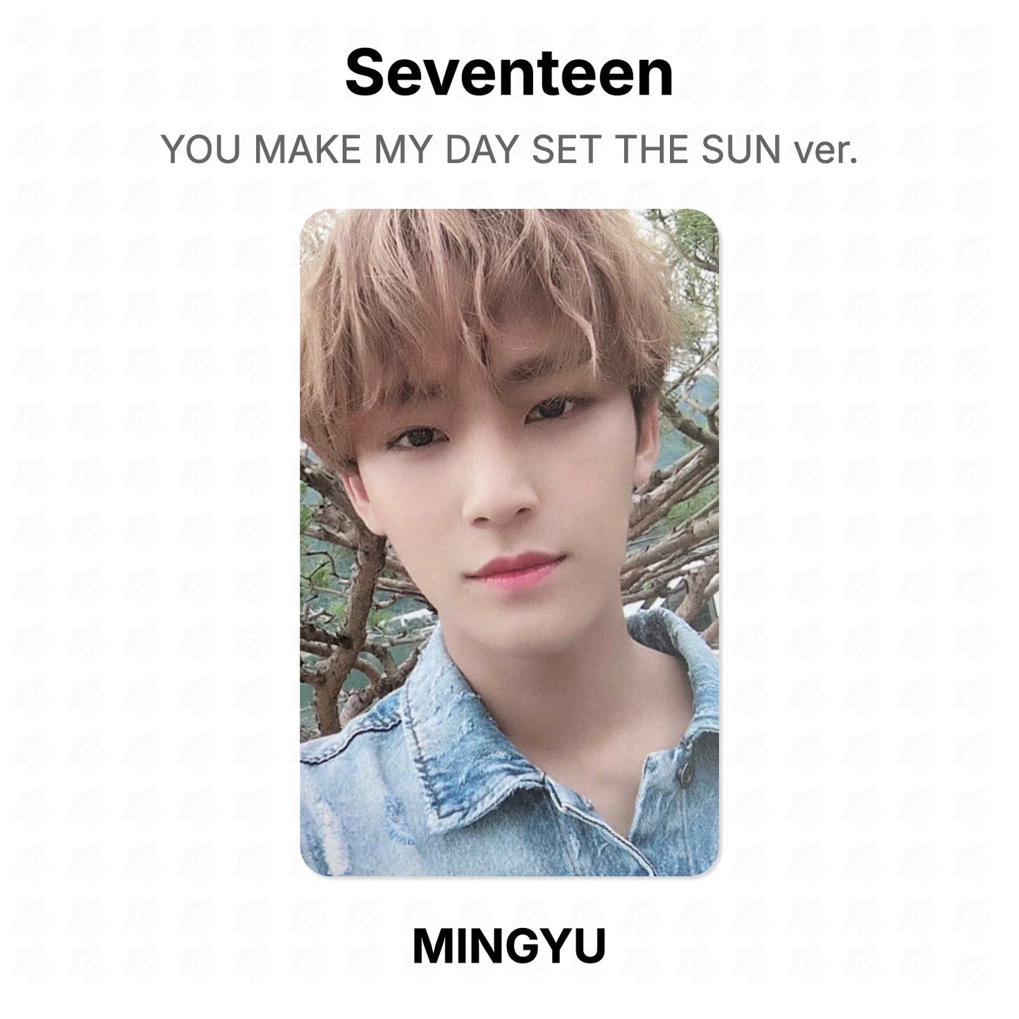 Seventeen YOU MAKE MY DAY SET THE SUN ver. photocard oficial