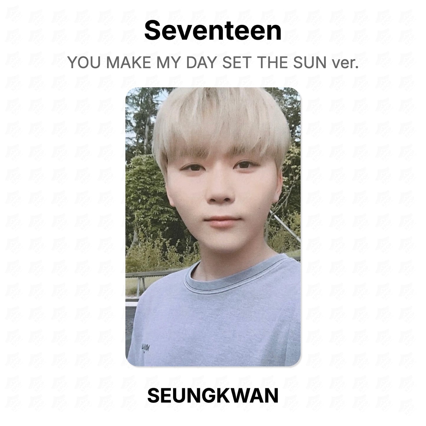 Seventeen YOU MAKE MY DAY SET THE SUN ver. photocard oficial