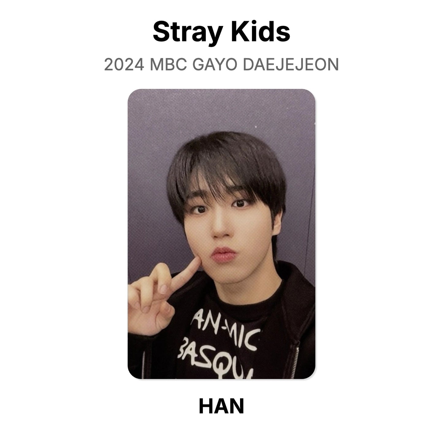 Stray Kids 2024 MBC GAYO DAEJEJEON Official Photocard