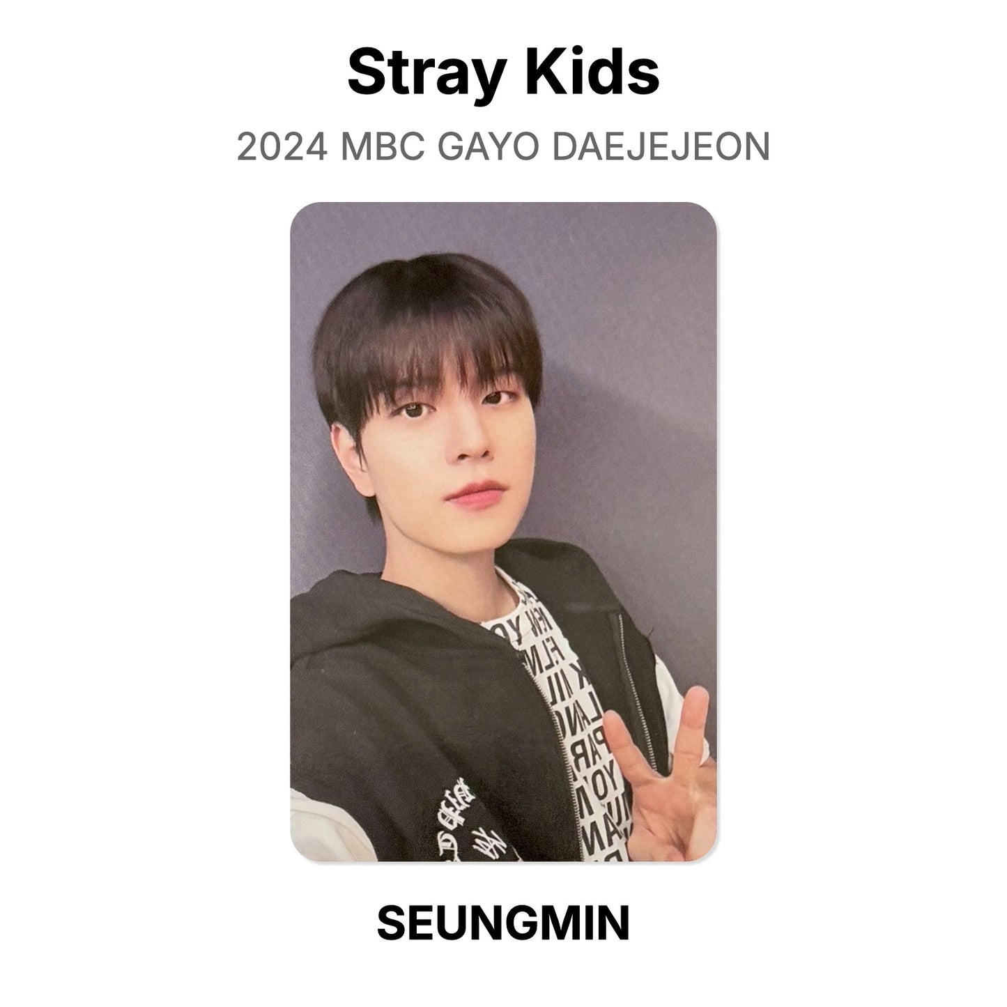 Stray Kids 2024 MBC GAYO DAEJEJEON Official Photocard