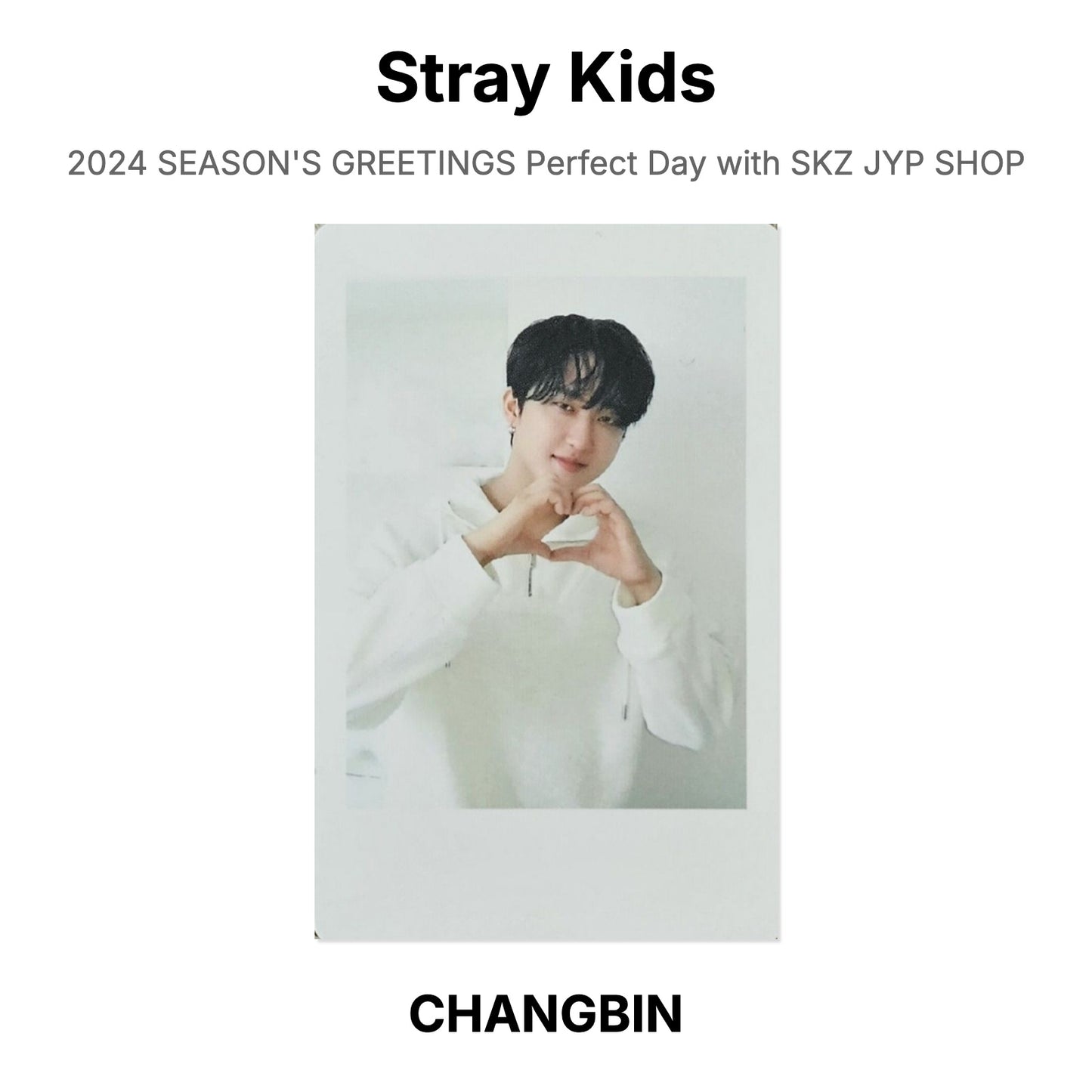 Stray Kids 2024 SEASON'S GREETINGS Perfect Day with SKZ JYP SHOP Official Photocard