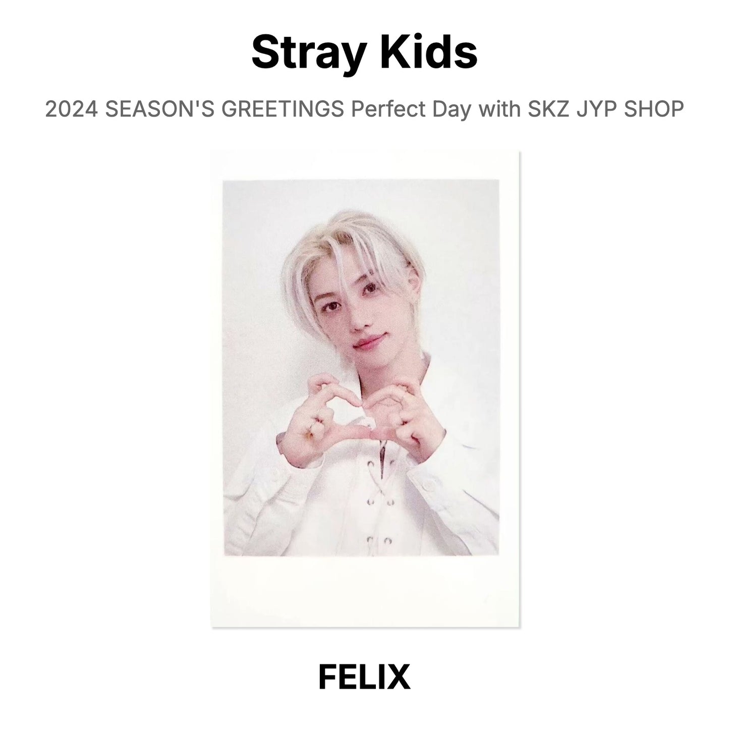 Stray Kids 2024 SEASON'S GREETINGS Perfect Day with SKZ JYP SHOP Official Photocard