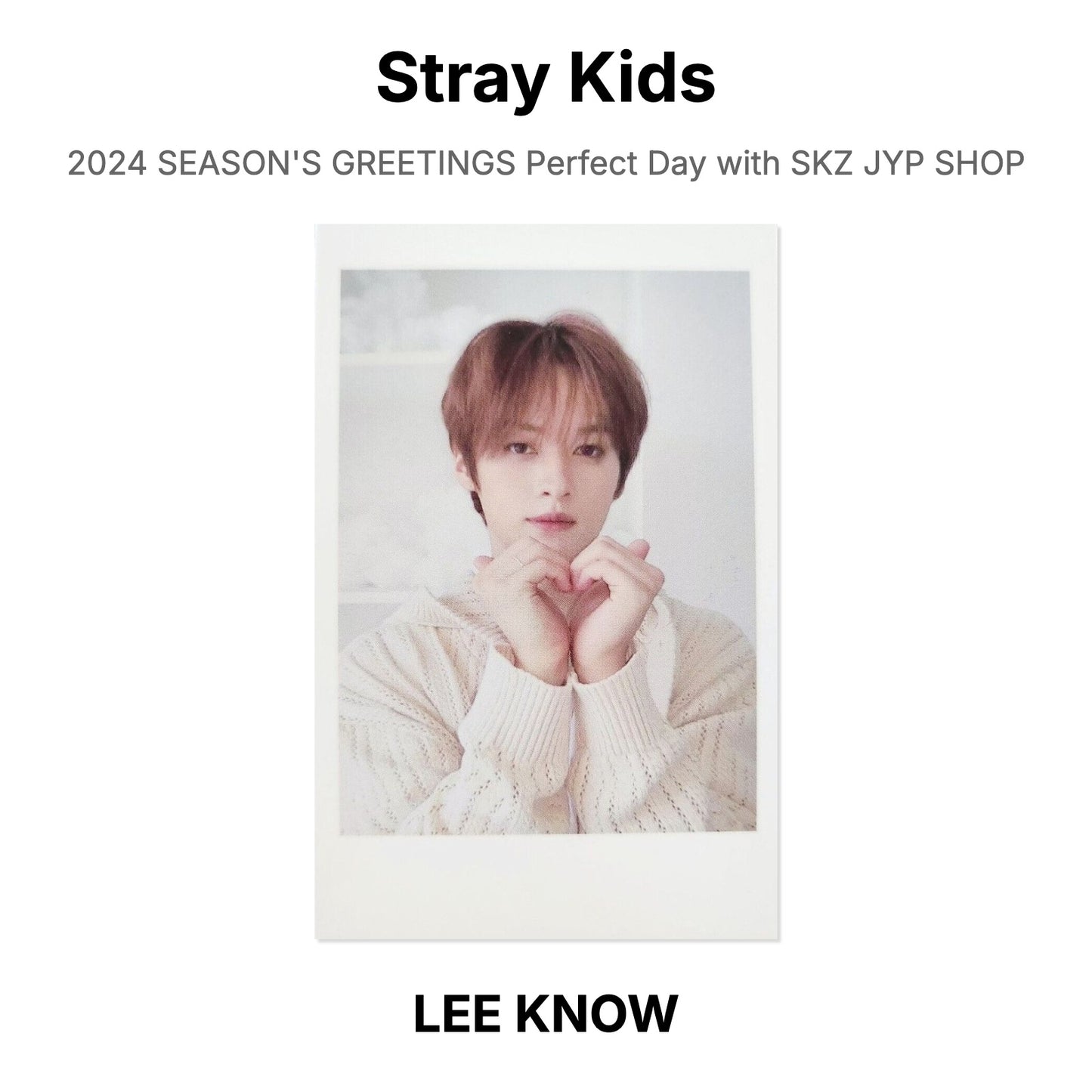 Stray Kids 2024 SEASON'S GREETINGS Perfect Day with SKZ JYP SHOP Official Photocard
