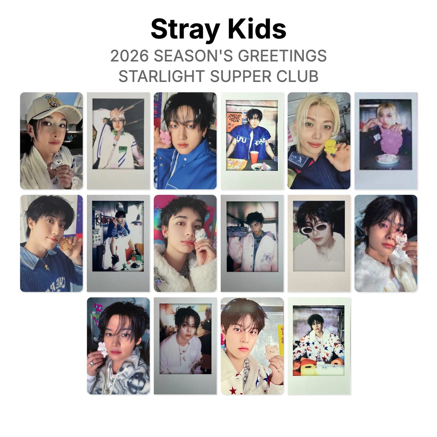 Stray Kids 2026 SEASON'S GREETINGS STARLIGHT SUPPER CLUB Official Photocard