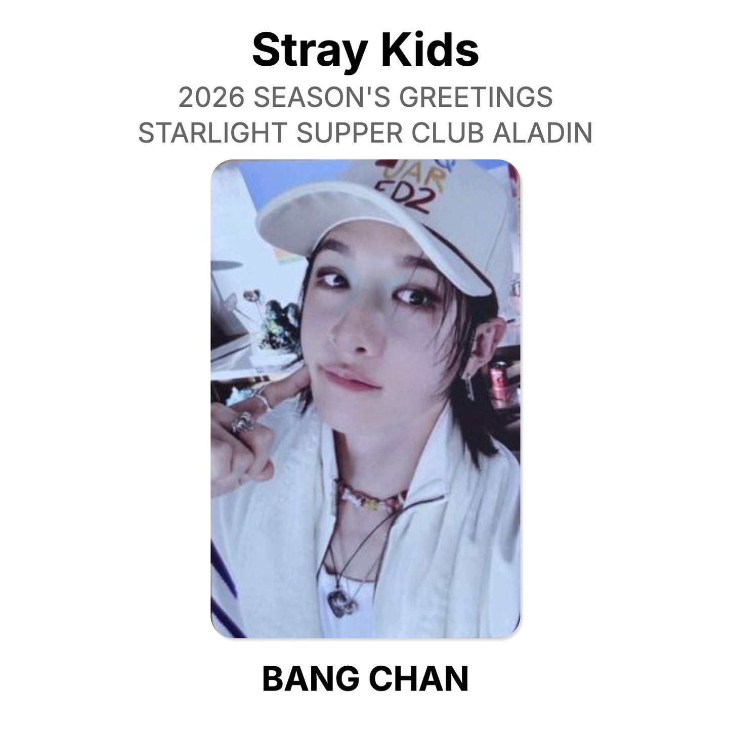 Stray Kids 2026 SEASON'S GREETINGS STARLIGHT SUPPER CLUB ALADIN Official Photocard