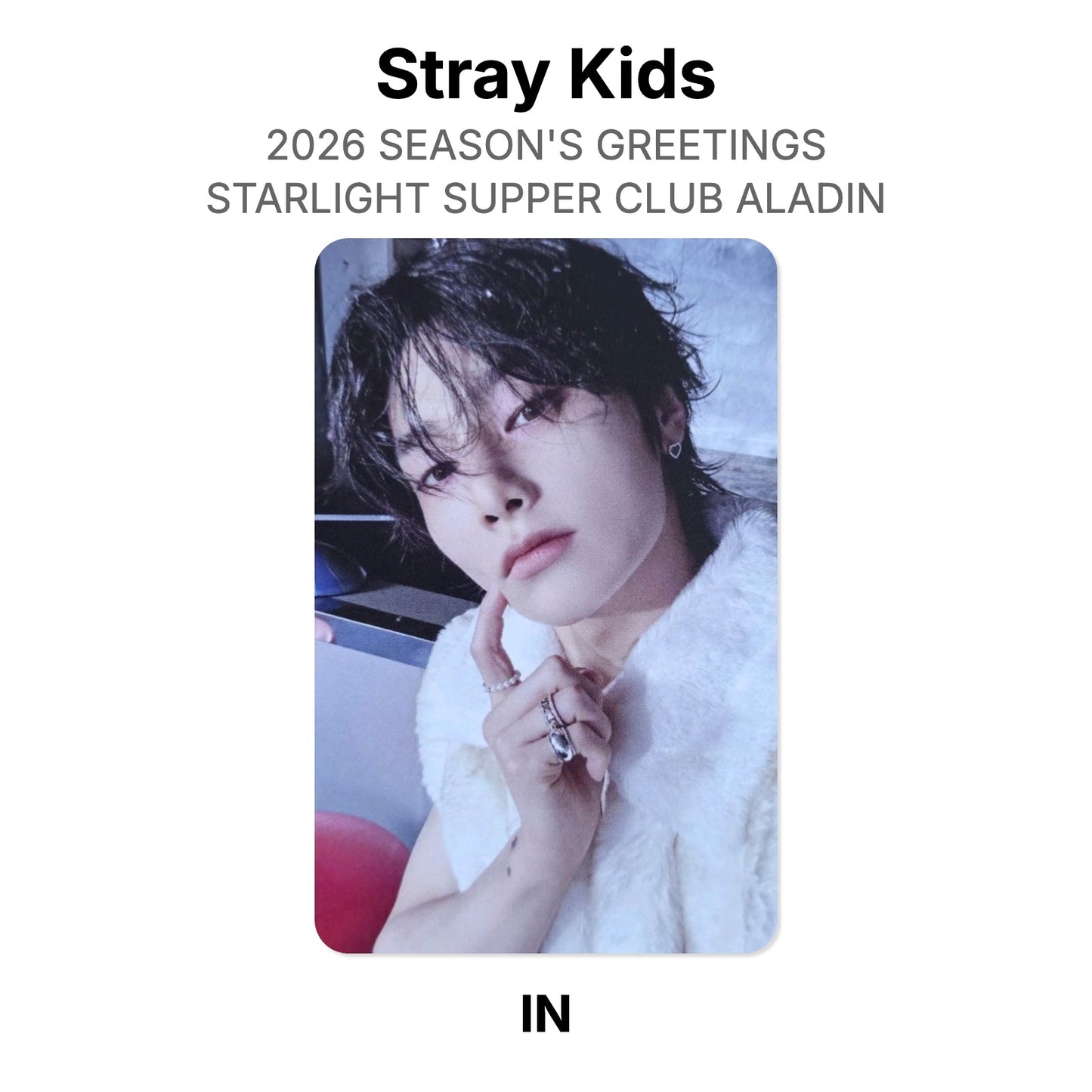Stray Kids 2026 SEASON'S GREETINGS STARLIGHT SUPPER CLUB ALADIN Official Photocard