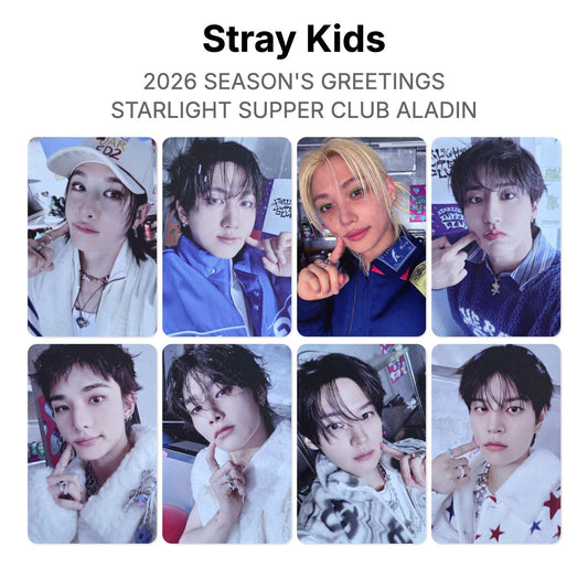 Stray Kids 2026 SEASON'S GREETINGS STARLIGHT SUPPER CLUB ALADIN Official Photocard