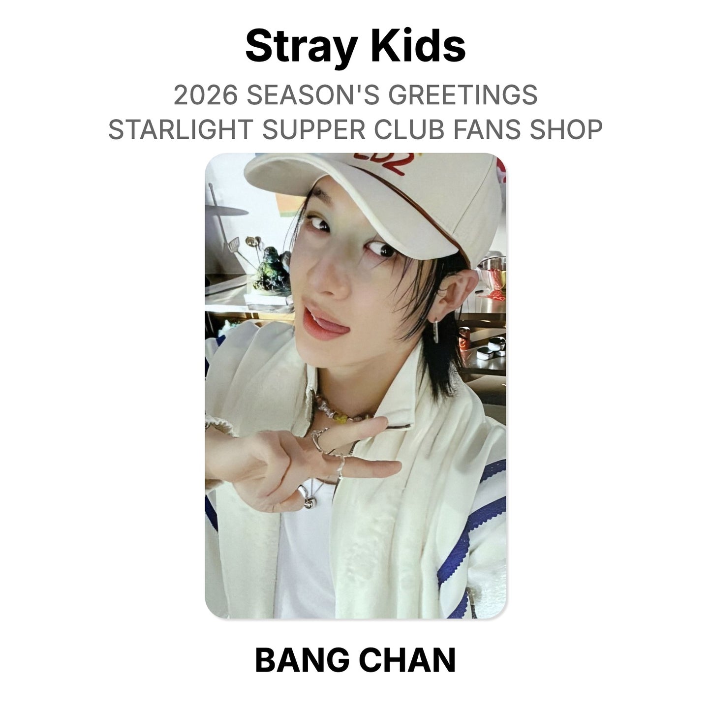 Stray Kids 2026 SEASON'S GREETINGS STARLIGHT SUPPER CLUB FANS SHOP официальная фотокарта