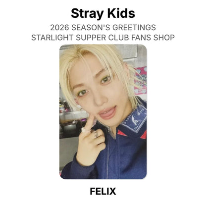 Stray Kids 2026 SEASON'S GREETINGS STARLIGHT SUPPER CLUB FANS SHOP официальная фотокарта