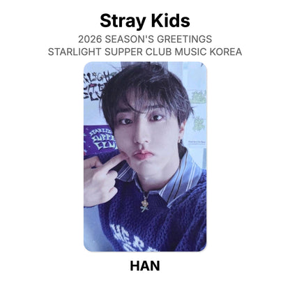 Stray Kids 2026 SEASON'S GREETINGS STARLIGHT SUPPER CLUB MUSIC KOREA photocard officielle