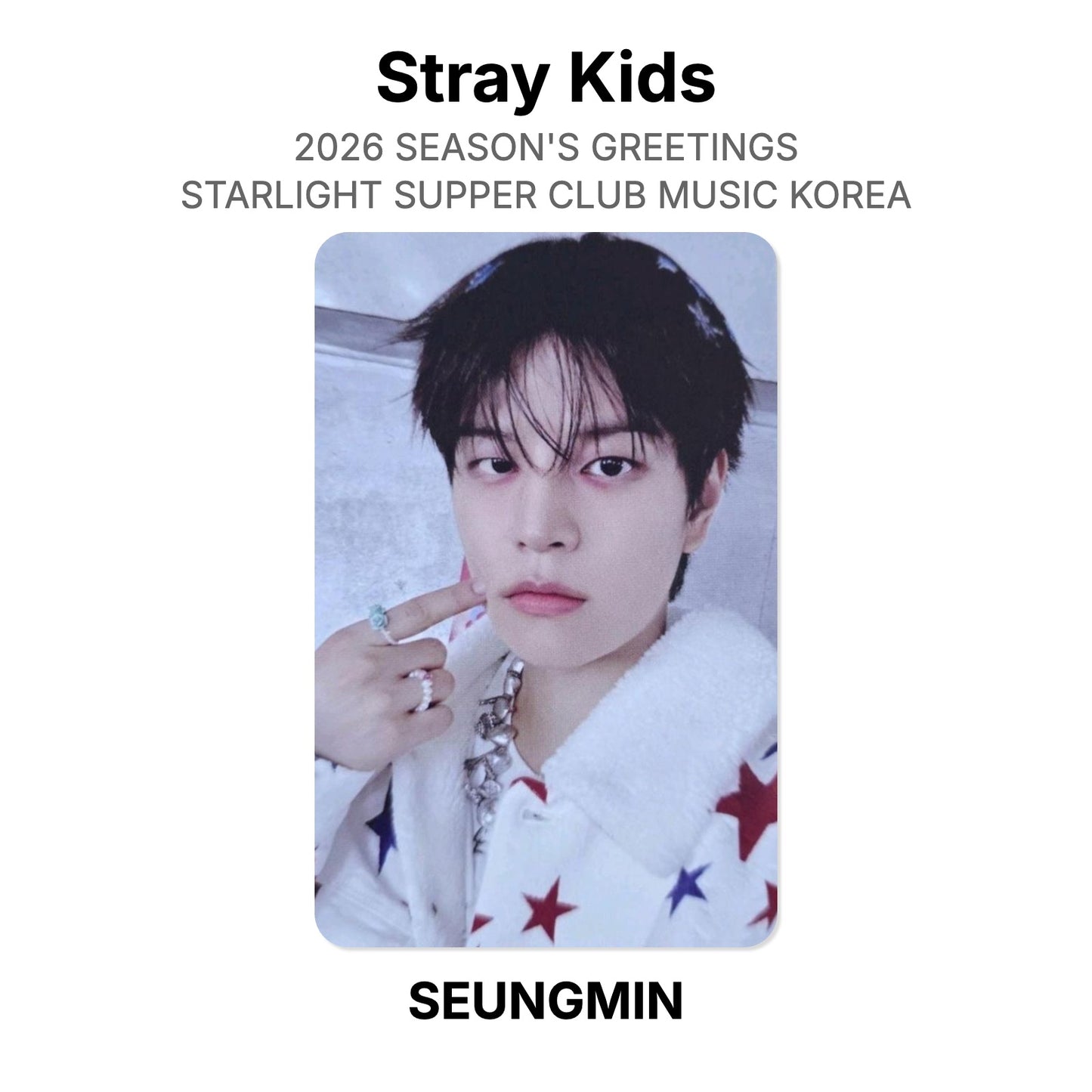 Stray Kids 2026 SEASON'S GREETINGS STARLIGHT SUPPER CLUB MUSIC KOREA photocard officielle
