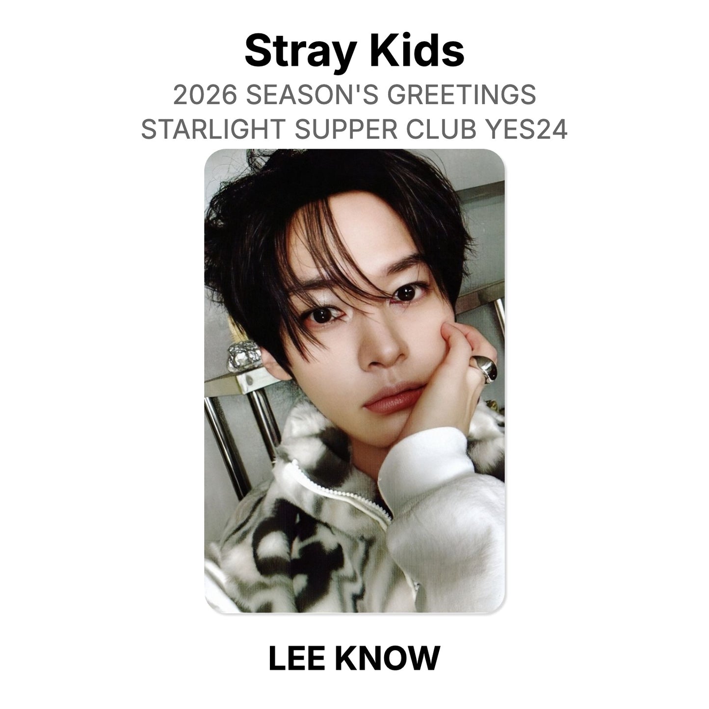 Stray Kids 2026 SEASON'S GREETINGS STARLIGHT SUPPER CLUB YES24 Official Photocard
