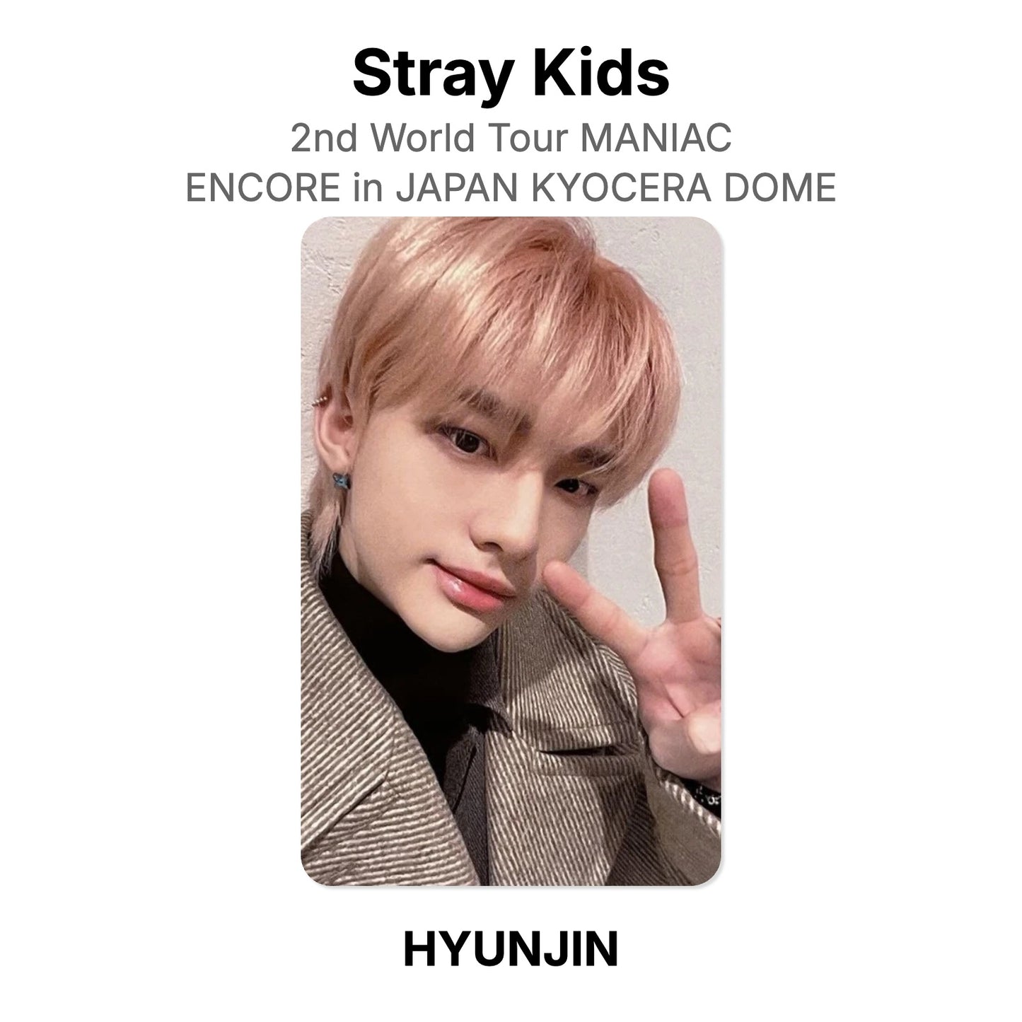 Stray Kids 2nd World Tour MANIAC ENCORE in JAPAN KYOCERA DOME Official Photocard