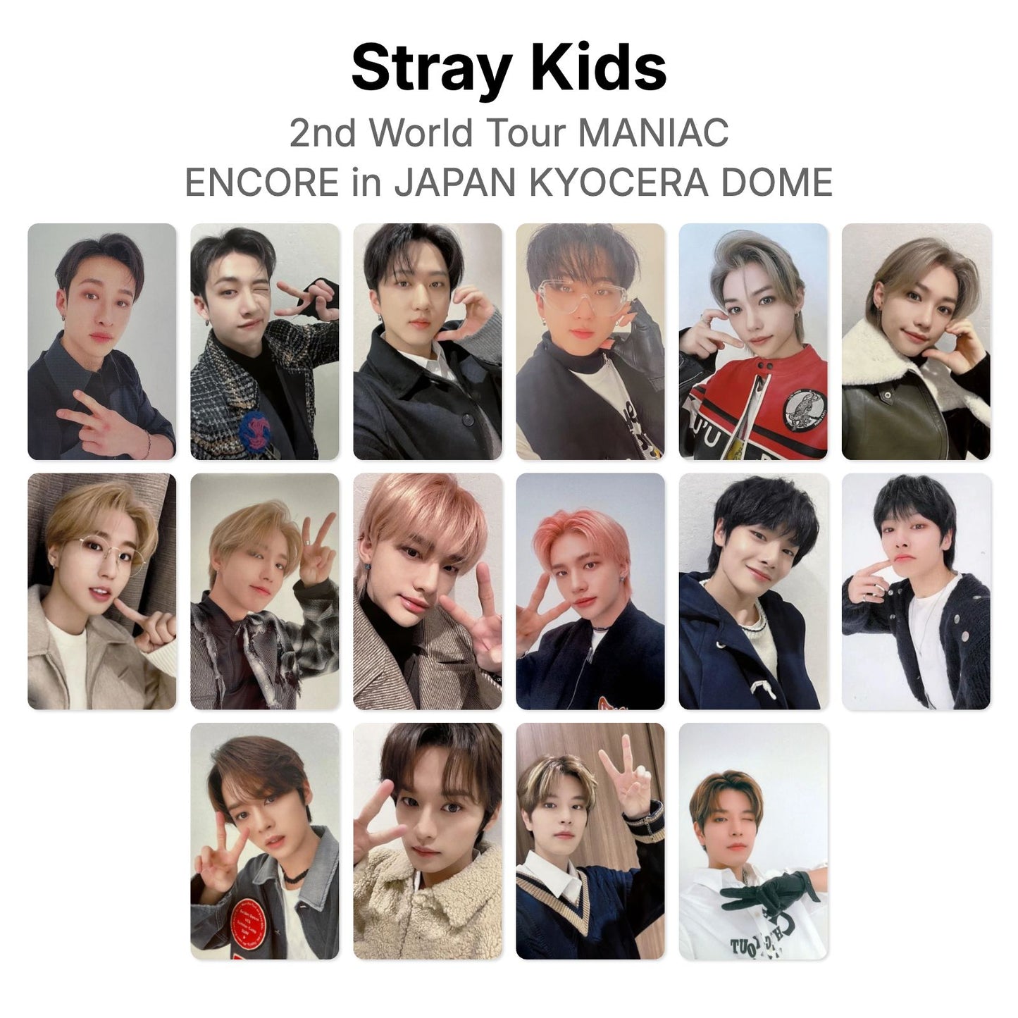 Stray Kids 2nd World Tour MANIAC ENCORE in JAPAN KYOCERA DOME Official Photocard