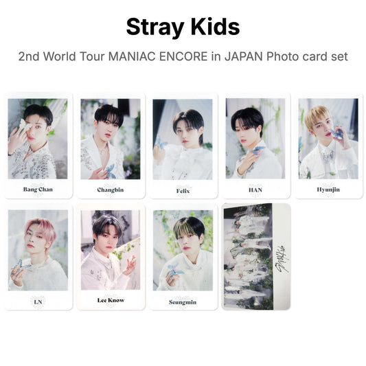 Stray Kids 2nd World Tour MANIAC ENCORE in JAPAN Photo card set Official Photocard