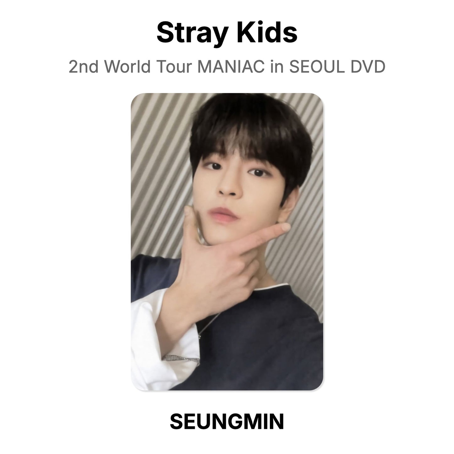 Stray Kids 2nd World Tour MANIAC in SEOUL DVD Official Photocard