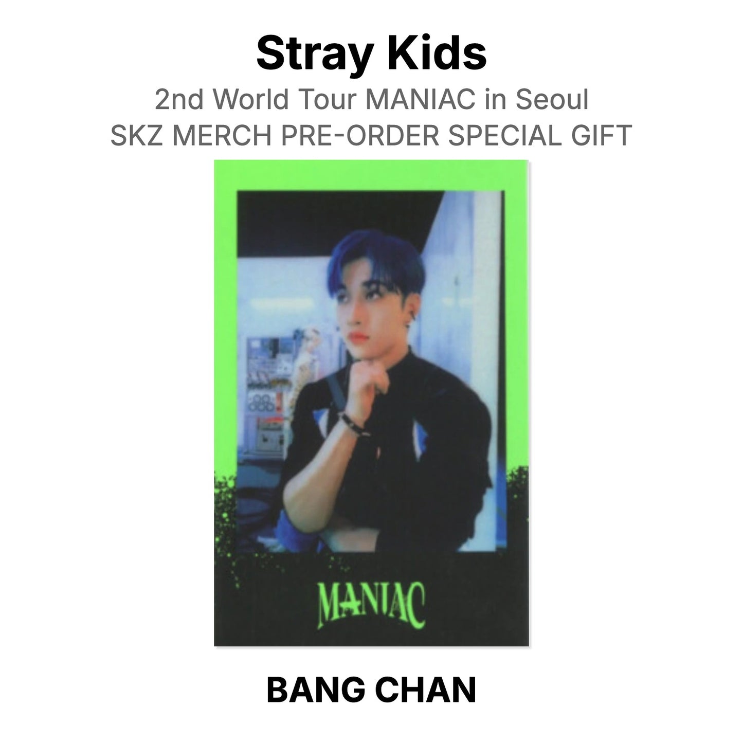 Stray Kids 2nd World Tour MANIAC in Seoul SKZ MERCH PRE-ORDER SPECIAL GIFT Offizielle Photocard