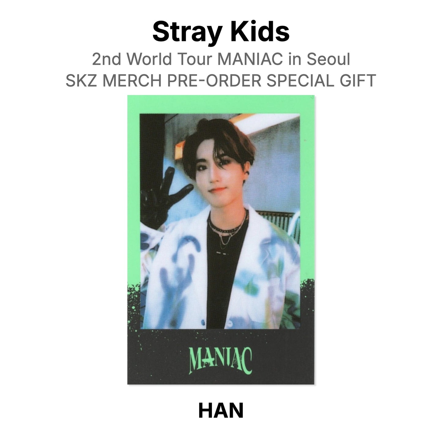 Stray Kids 2nd World Tour MANIAC in Seoul SKZ MERCH PRE-ORDER SPECIAL GIFT Offizielle Photocard