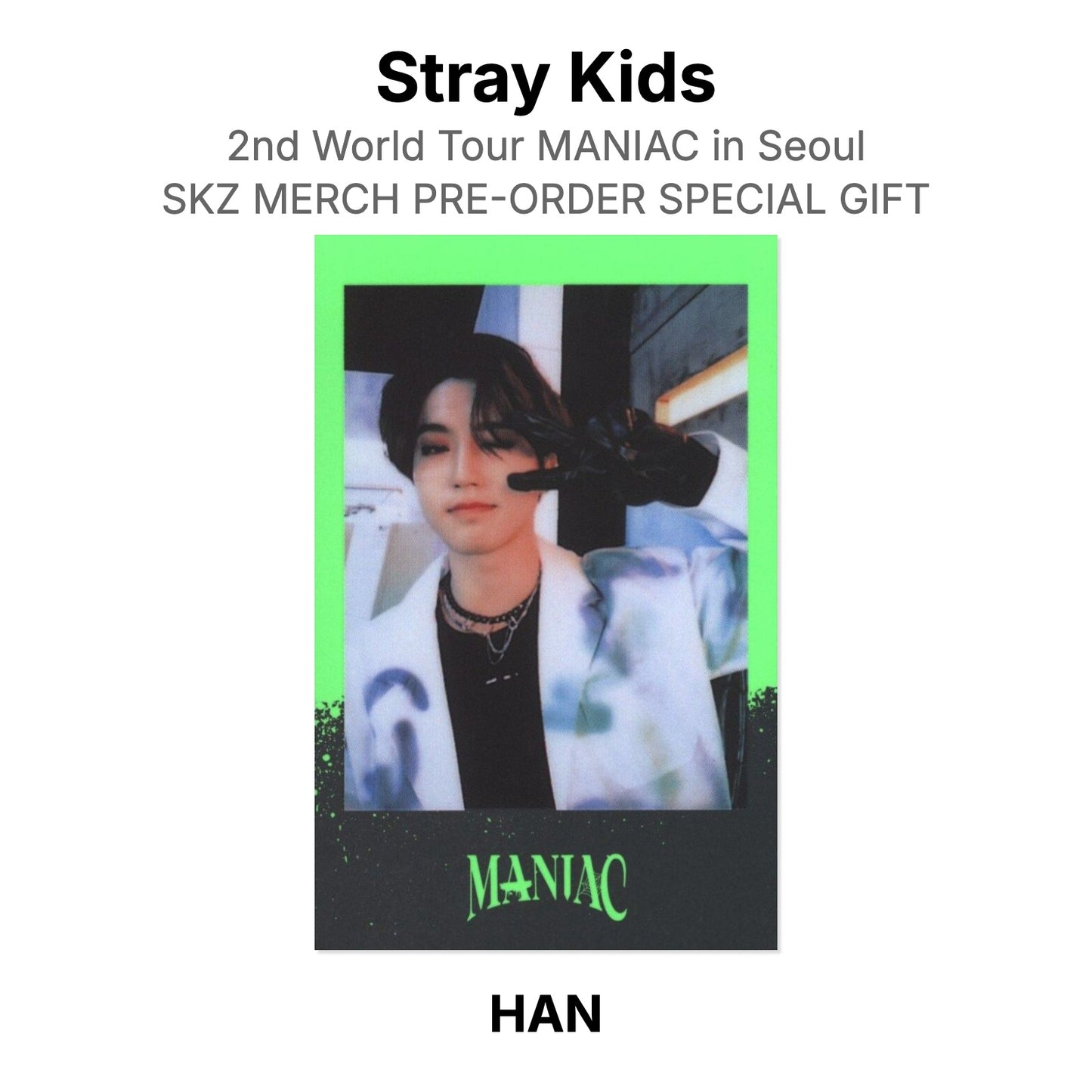 Stray Kids 2nd World Tour MANIAC in Seoul SKZ MERCH PRE-ORDER SPECIAL GIFT Offizielle Photocard