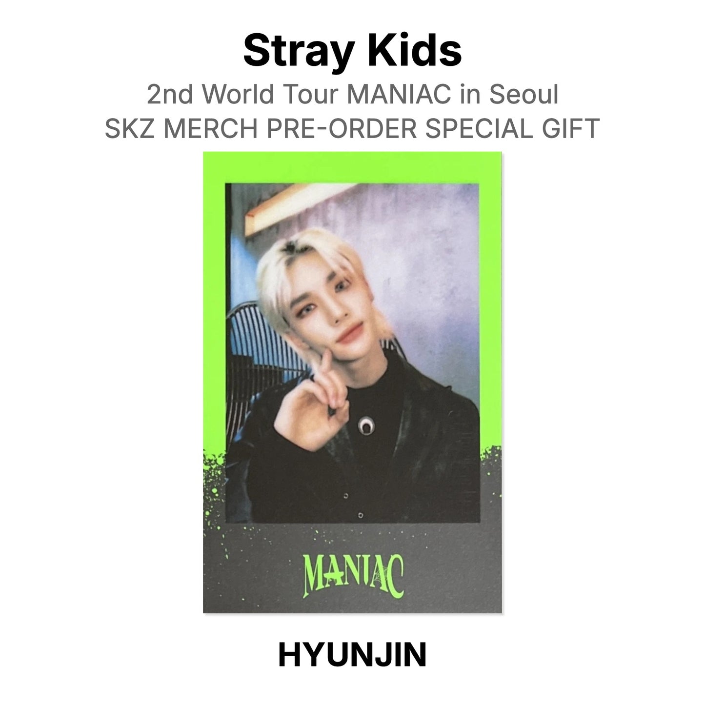 Stray Kids 2nd World Tour MANIAC in Seoul SKZ MERCH PRE-ORDER SPECIAL GIFT Offizielle Photocard