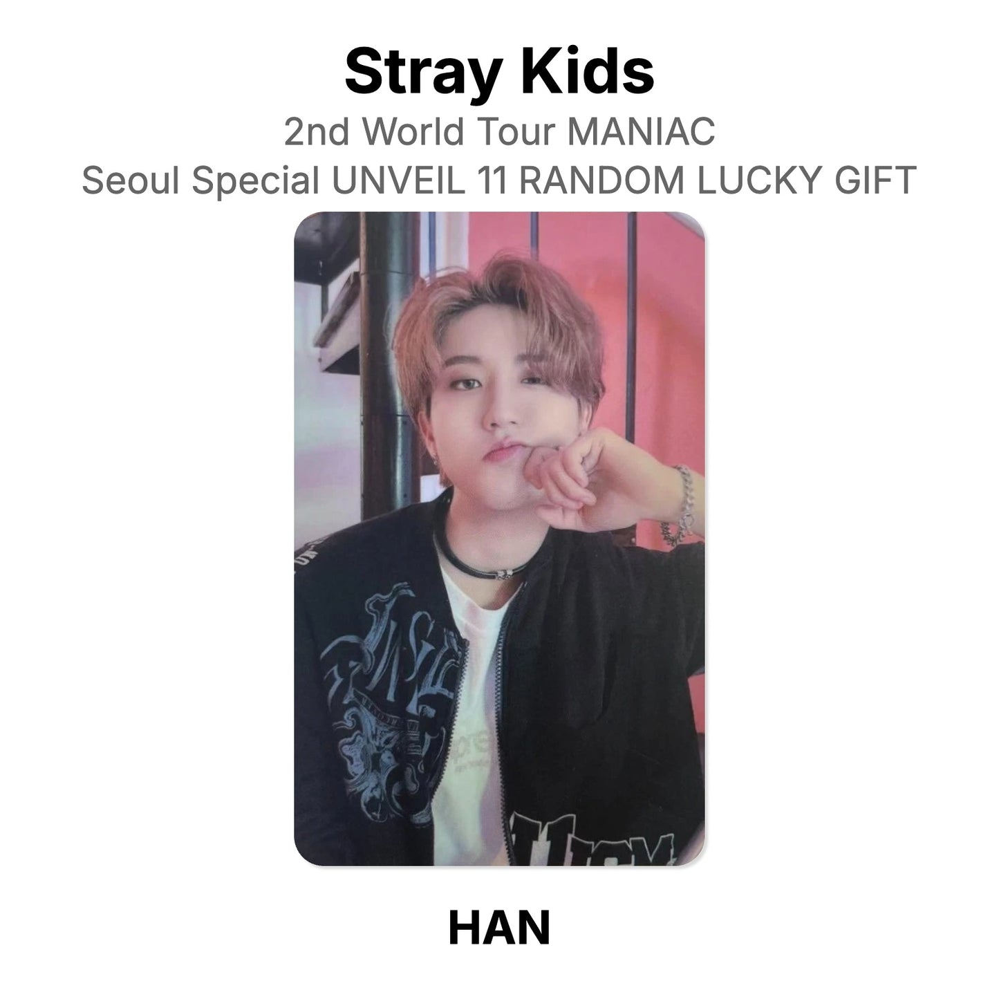 Stray Kids 2nd World Tour MANIAC Seoul Special UNVEIL 11 RANDOM LUCKY GIFT virallinen Photocard