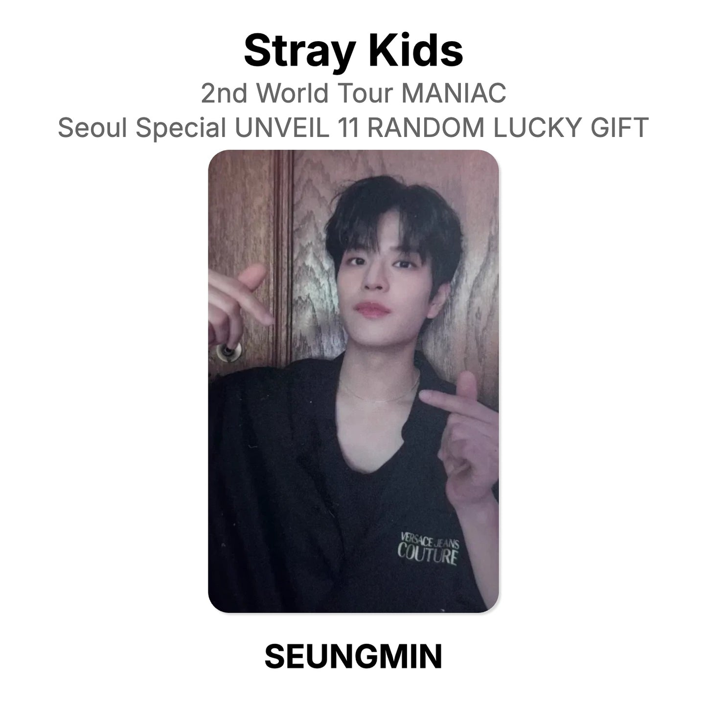 Stray Kids 2nd World Tour MANIAC Seoul Special UNVEIL 11 RANDOM LUCKY GIFT virallinen Photocard