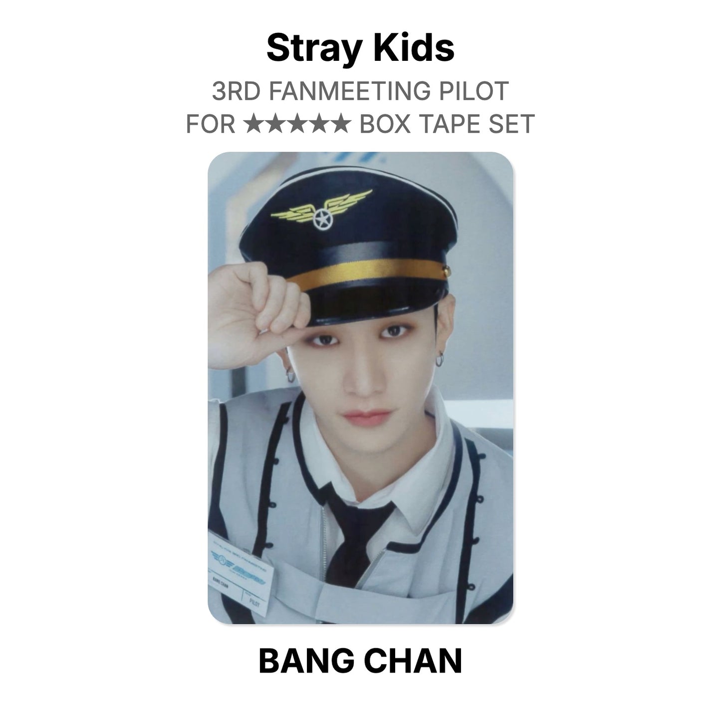 Stray Kids 3RD FANMEETING PILOT : FOR 5-STAR BOX TAPE SET photocard oficial