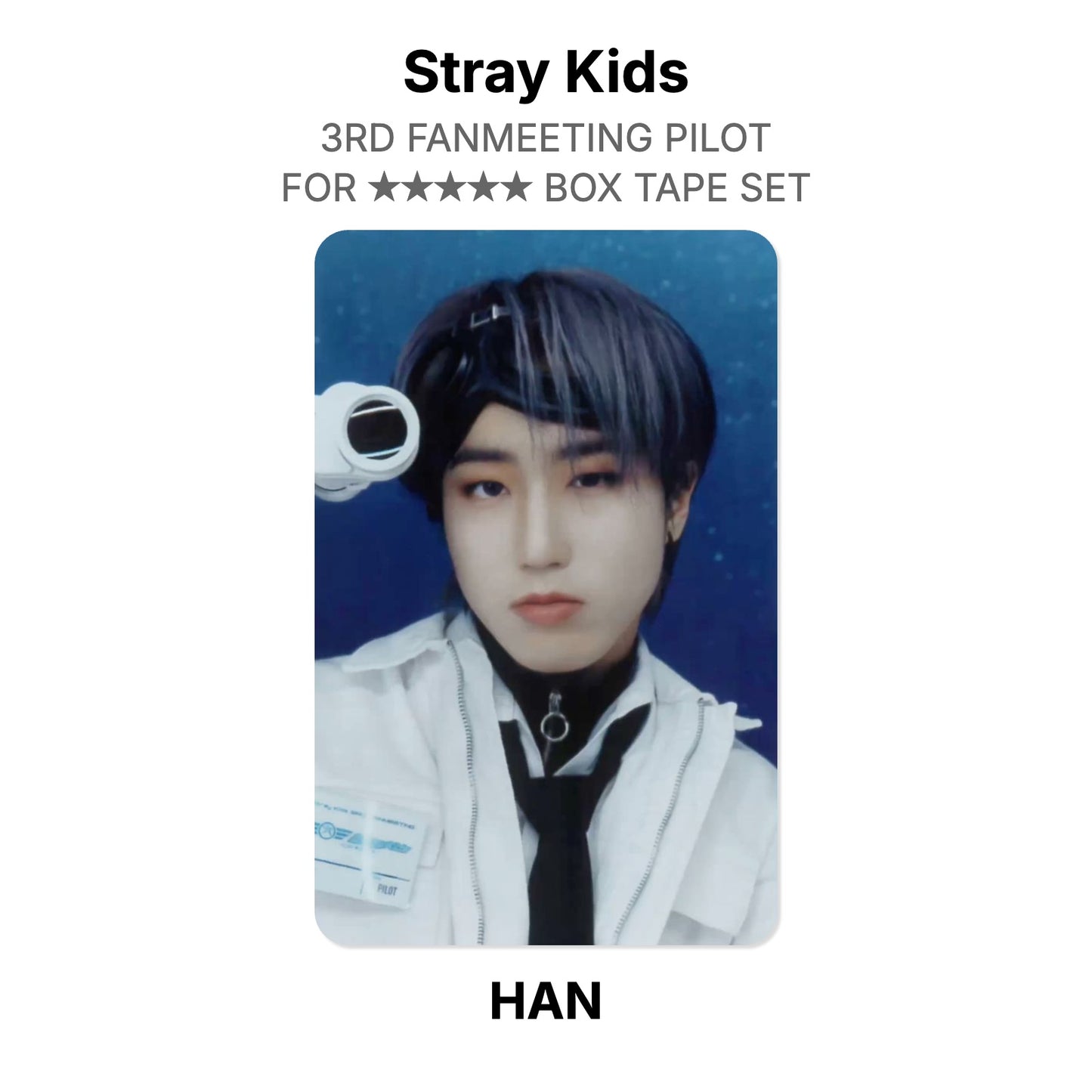 Stray Kids 3RD FANMEETING PILOT : FOR 5-STAR BOX TAPE SET photocard oficial
