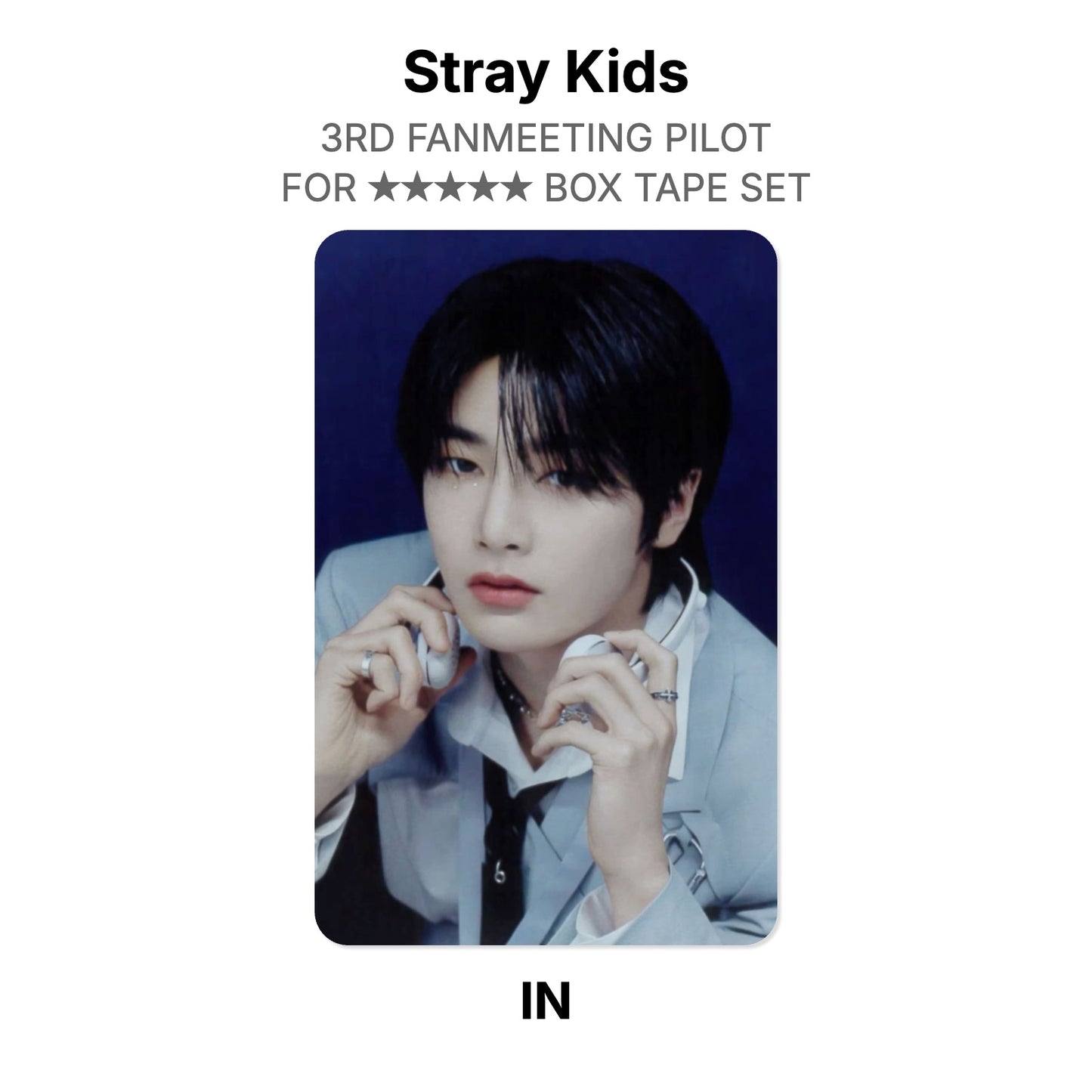 Stray Kids 3RD FANMEETING PILOT : FOR 5-STAR BOX TAPE SET photocard oficial