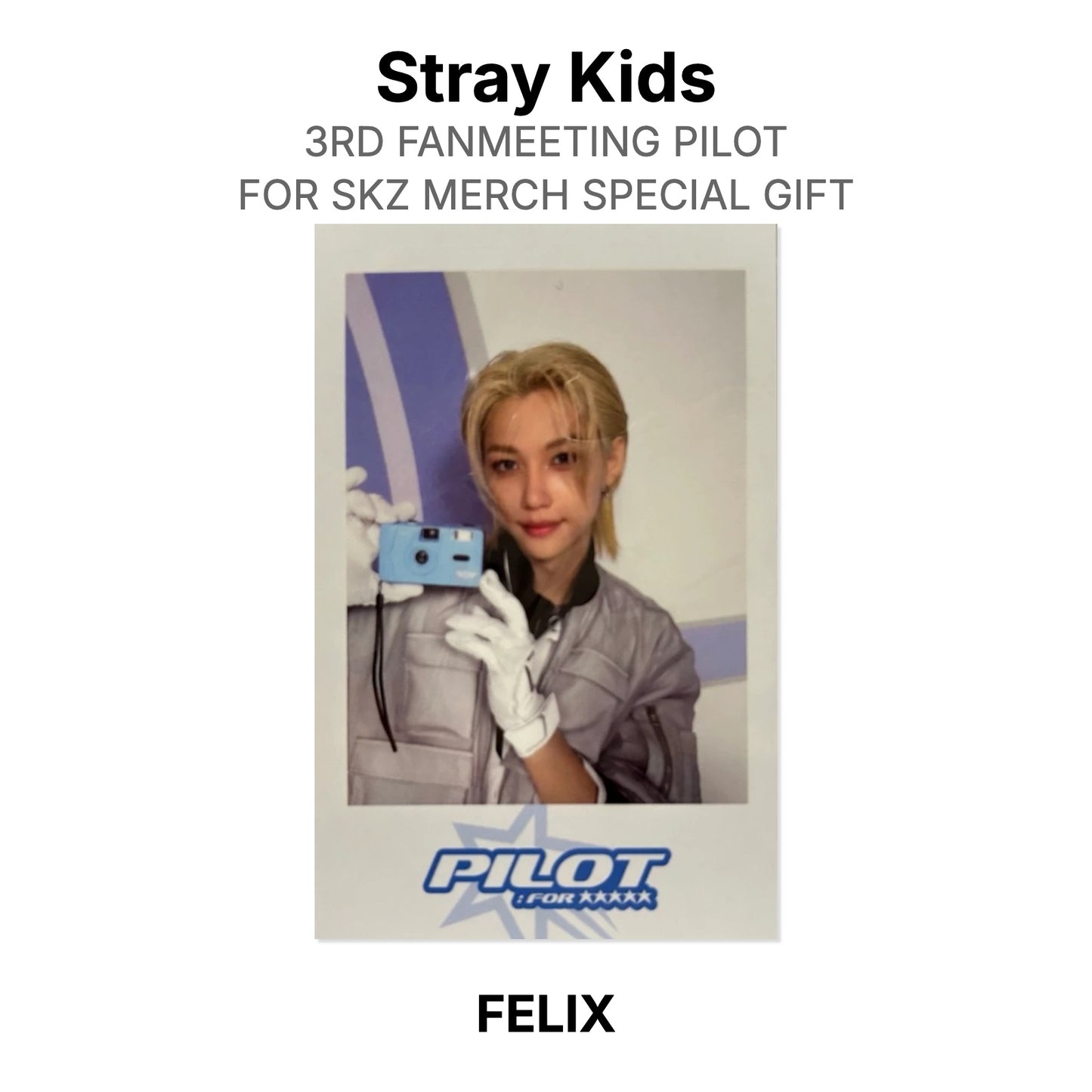 Stray Kids 3RD FANMEETING PILOT : FOR SKZ MERCH SPECIAL GIFT Official Photocard