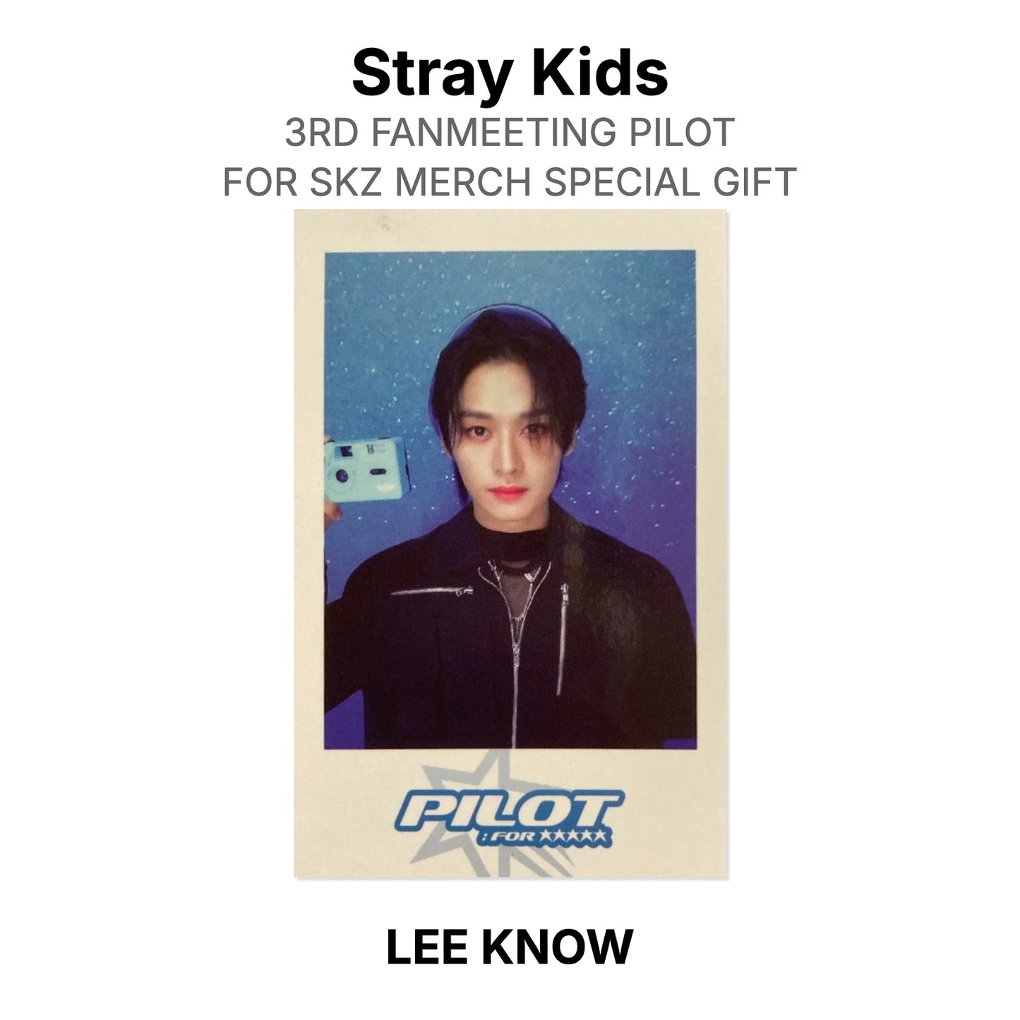 Stray Kids 3RD FANMEETING PILOT : FOR SKZ MERCH SPECIAL GIFT Official Photocard