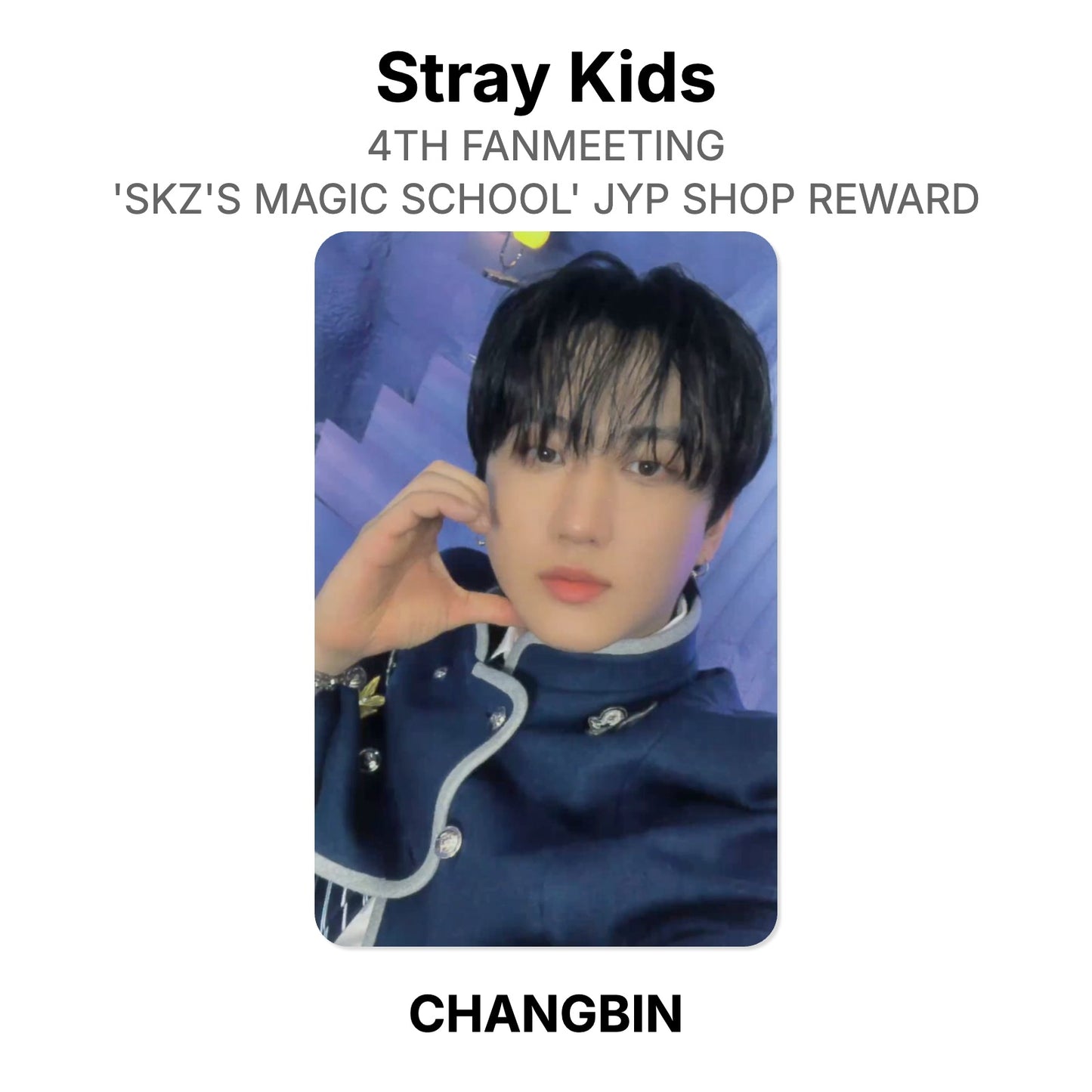 Stray Kids 4TH FANMEETING 'SKZ'S MAGIC SCHOOL' JYP SHOP REWARD Offizielle Photocard