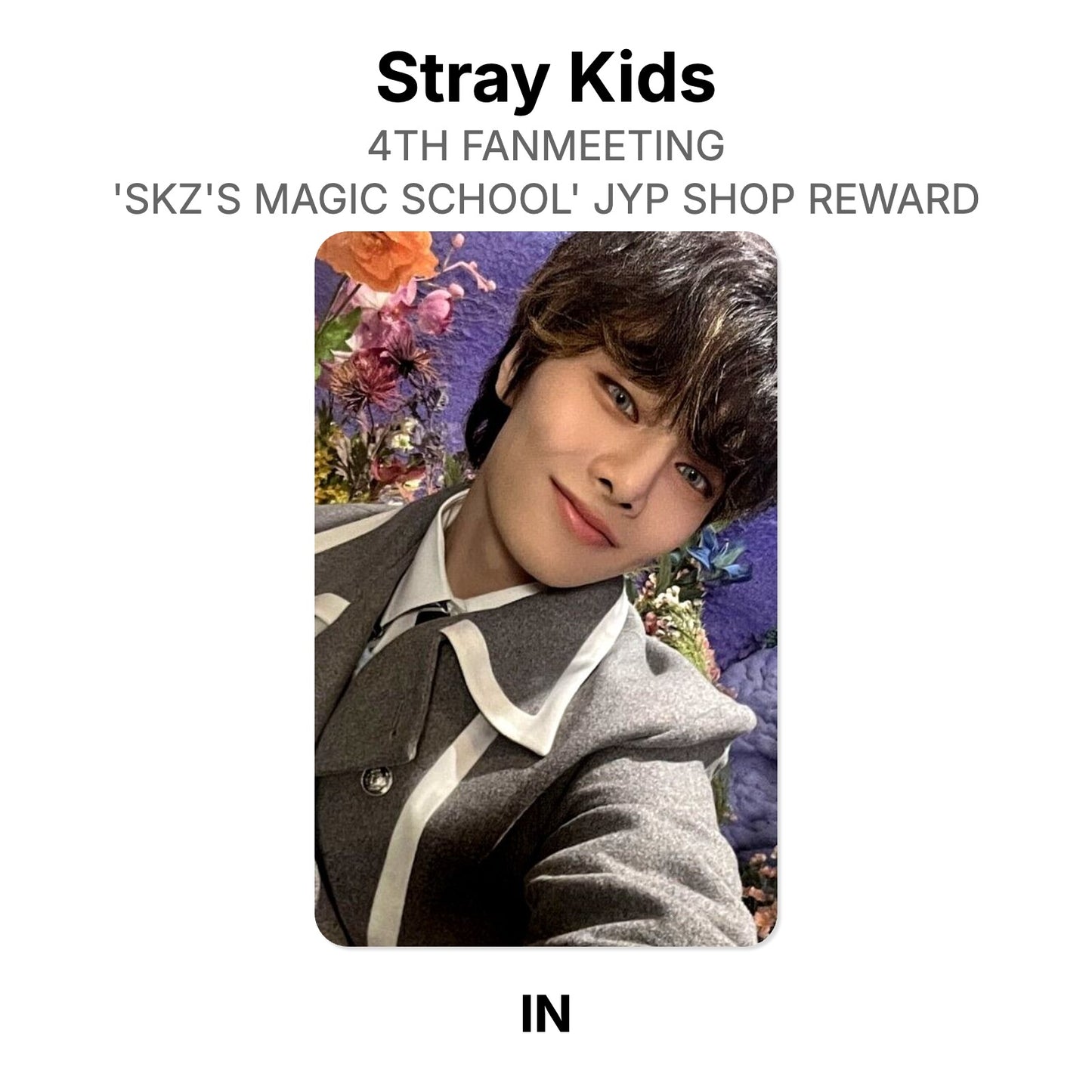 Stray Kids 4TH FANMEETING 'SKZ'S MAGIC SCHOOL' JYP SHOP REWARD Offizielle Photocard