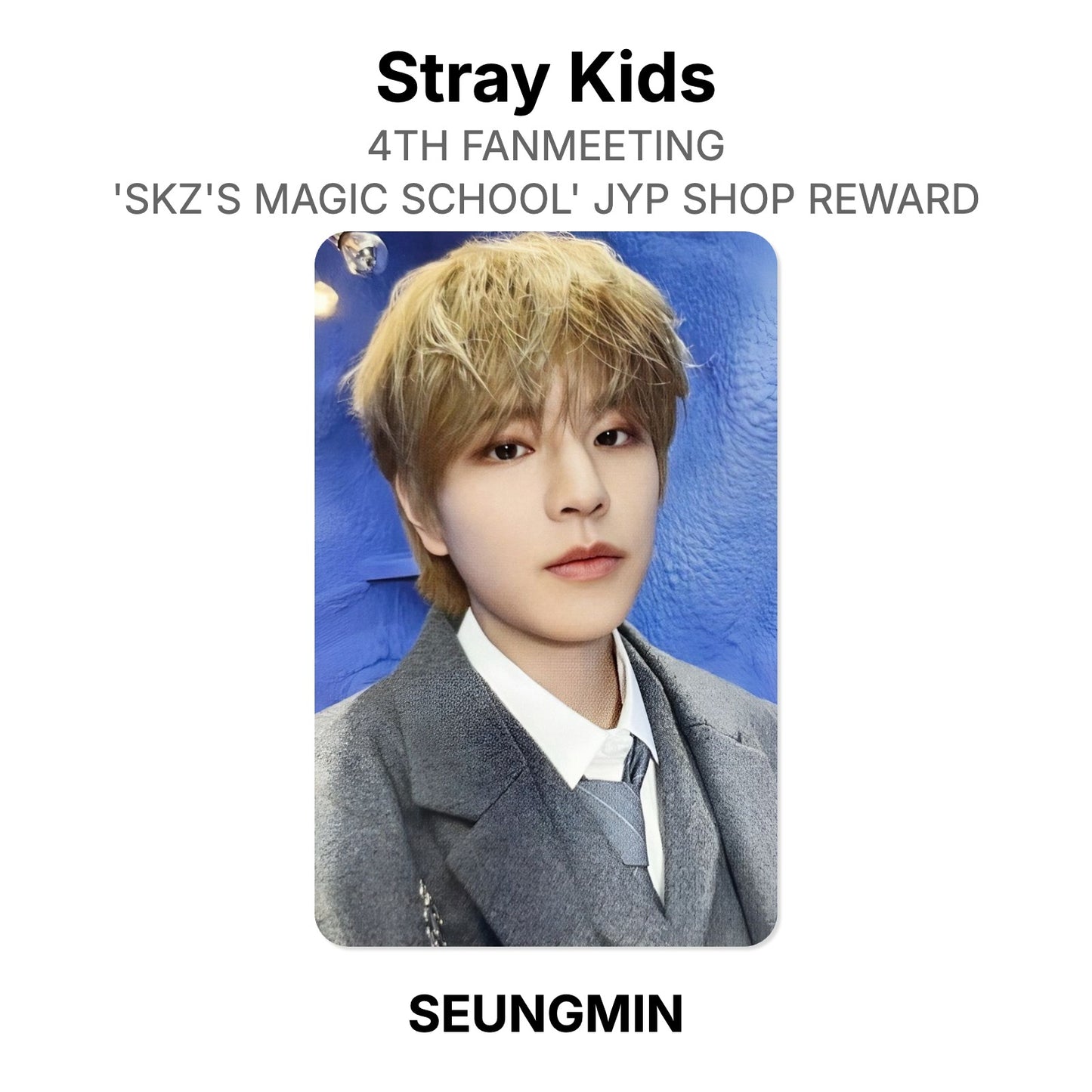 Stray Kids 4TH FANMEETING 'SKZ'S MAGIC SCHOOL' JYP SHOP REWARD Offizielle Photocard