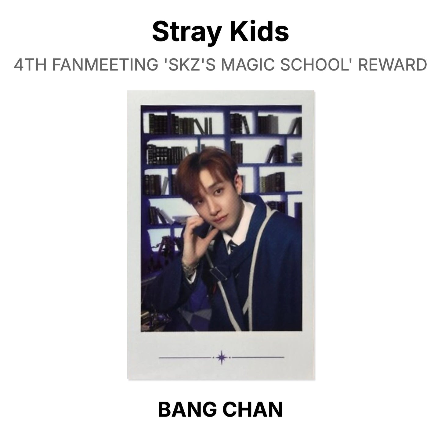 Stray Kids 4TH FANMEETING 'SKZ'S MAGIC SCHOOL' REWARD Official Photocard