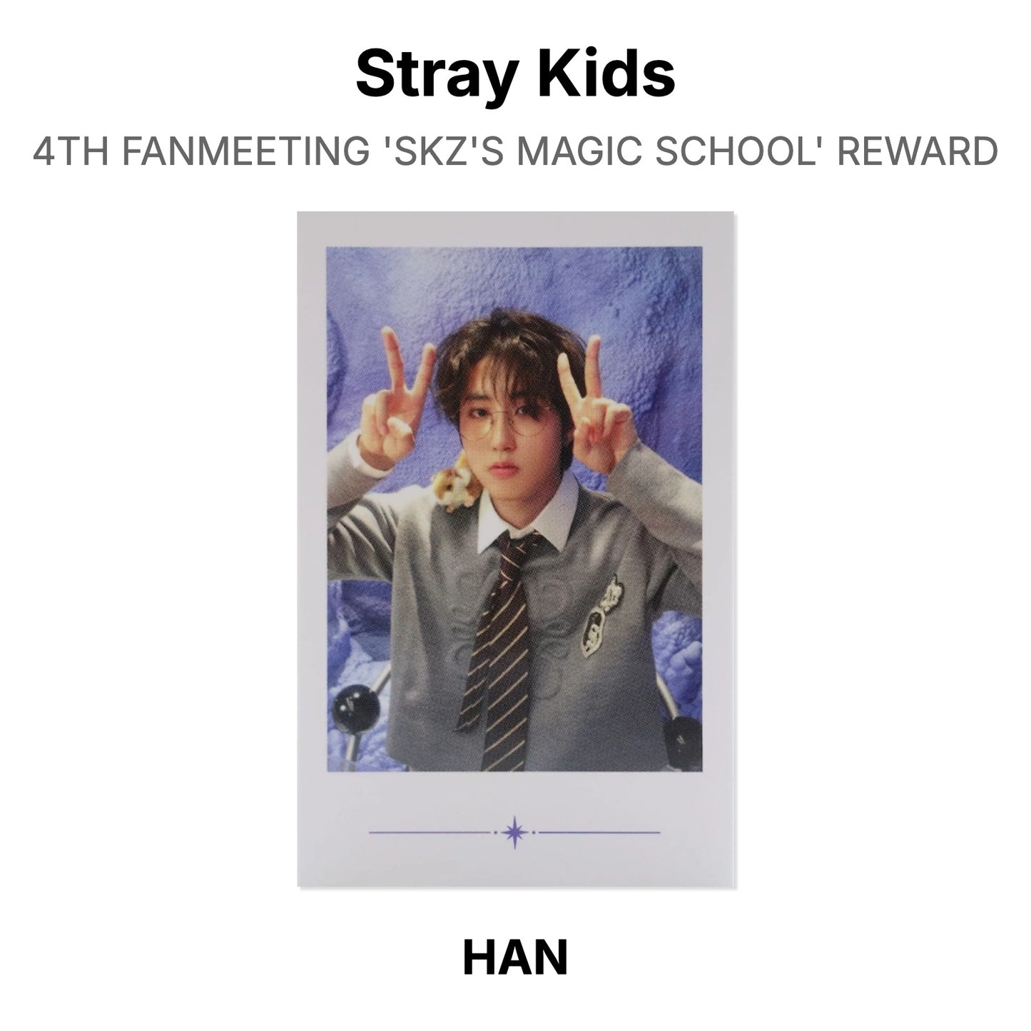 Stray Kids 4TH FANMEETING 'SKZ'S MAGIC SCHOOL' REWARD Official Photocard