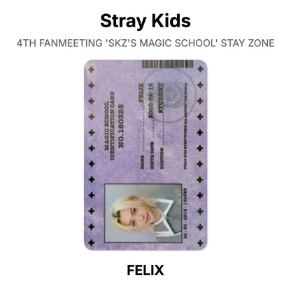 Stray Kids 4TH FANMEETING 'SKZ'S MAGIC SCHOOL' STAY ZONE Official Photocard