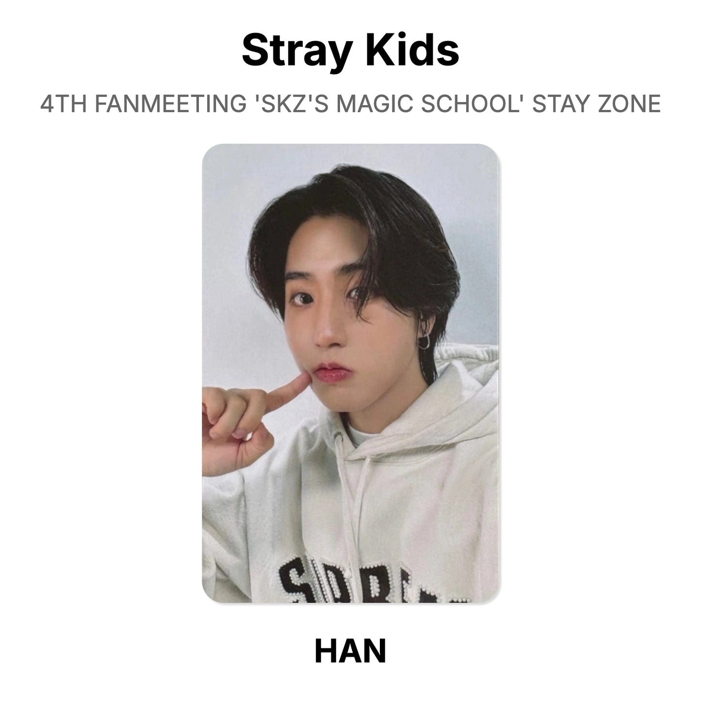 Stray Kids 4TH FANMEETING 'SKZ'S MAGIC SCHOOL' STAY ZONE Official Photocard